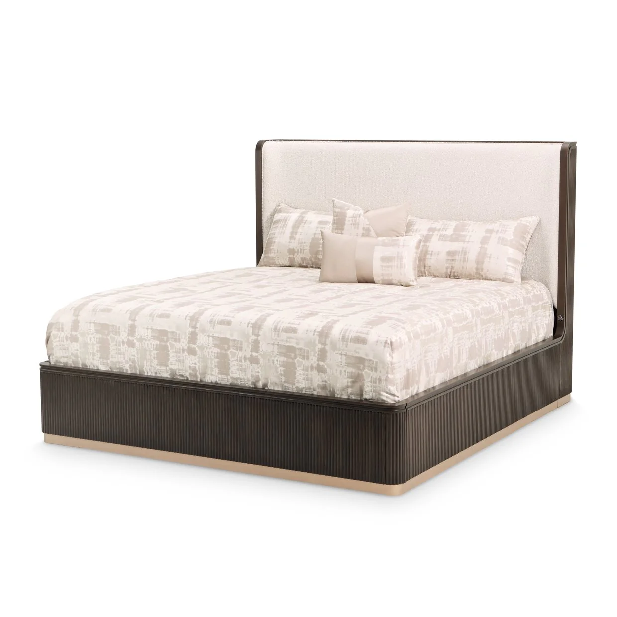 West Kensington Eastern King Bed - Buff/Medium Espresso - Image 12