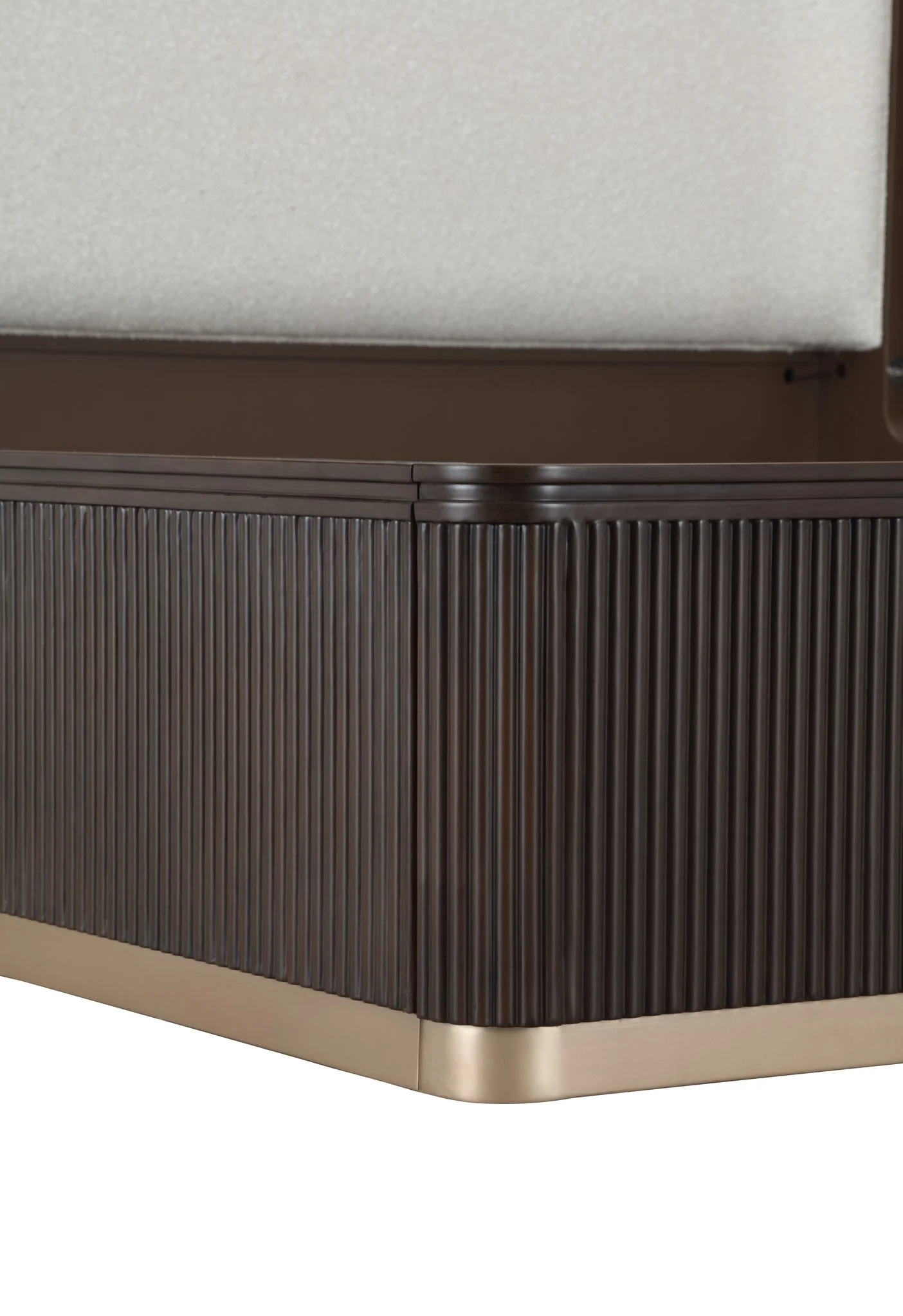 West Kensington Eastern King Bed - Buff/Medium Espresso - Image 9