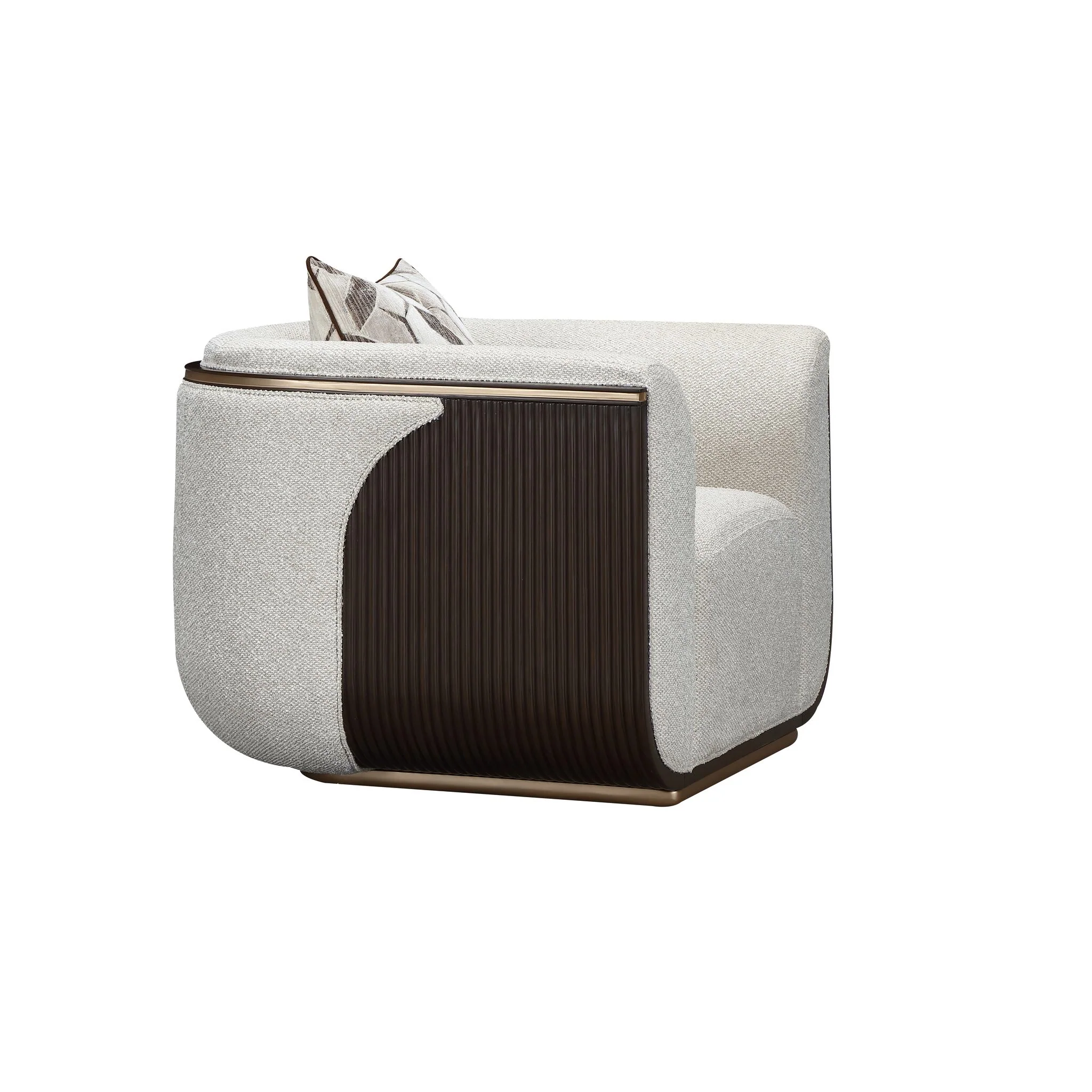 West Kensington Matching Chair - Buff/Medium Espresso - Image 3