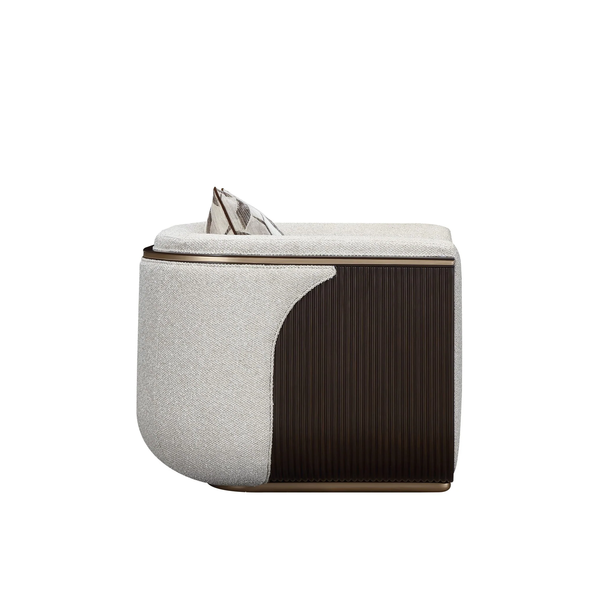 West Kensington Matching Chair - Buff/Medium Espresso - Image 4