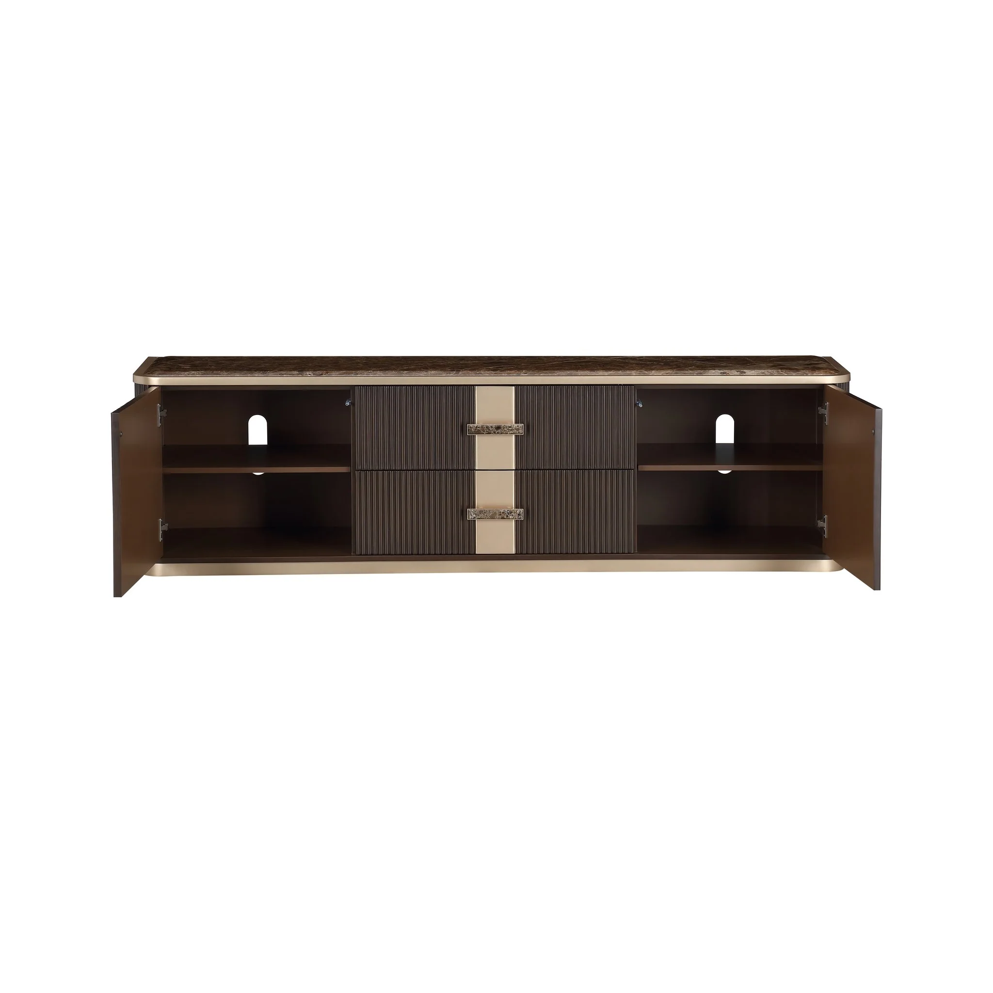 West Kensington Media Cabinet - Medium Espresso - Image 4