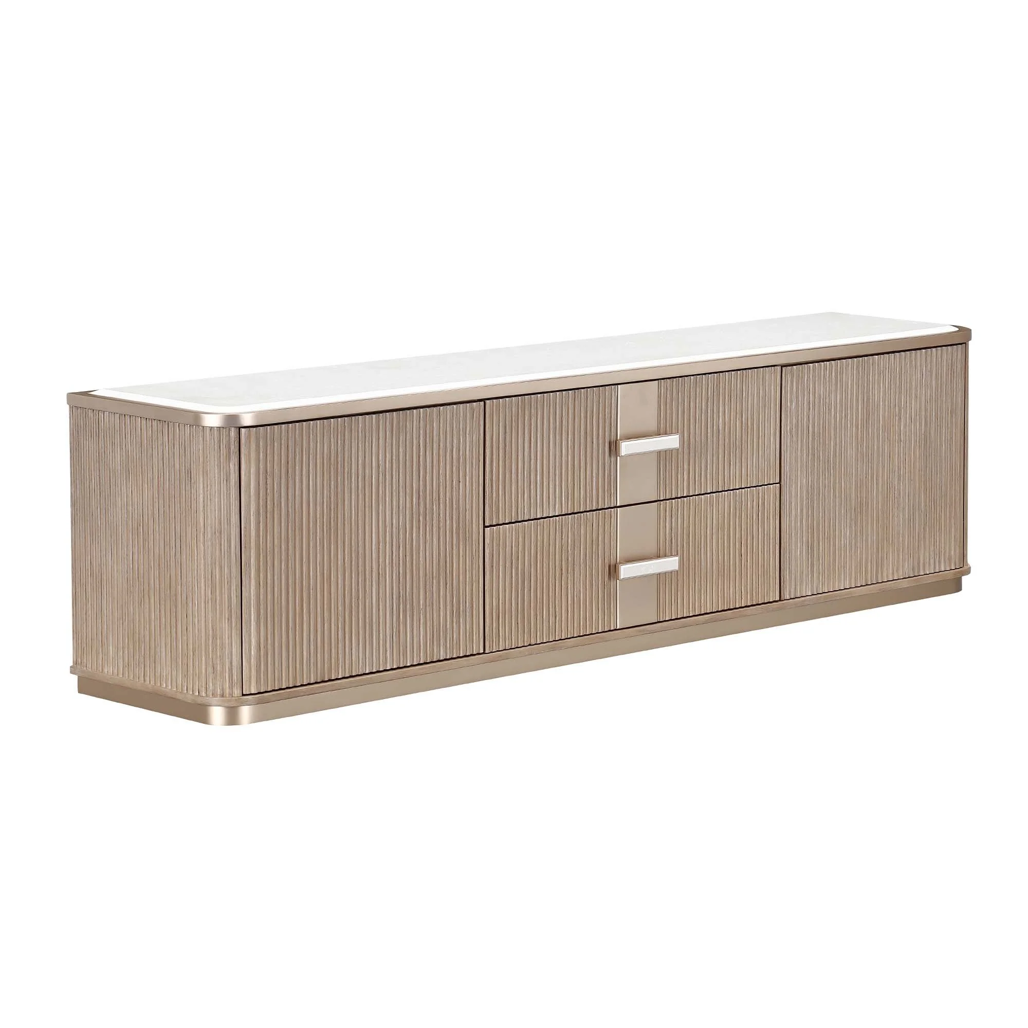 West Kensington Media Cabinet - Sea Salt Caramel - Image 2