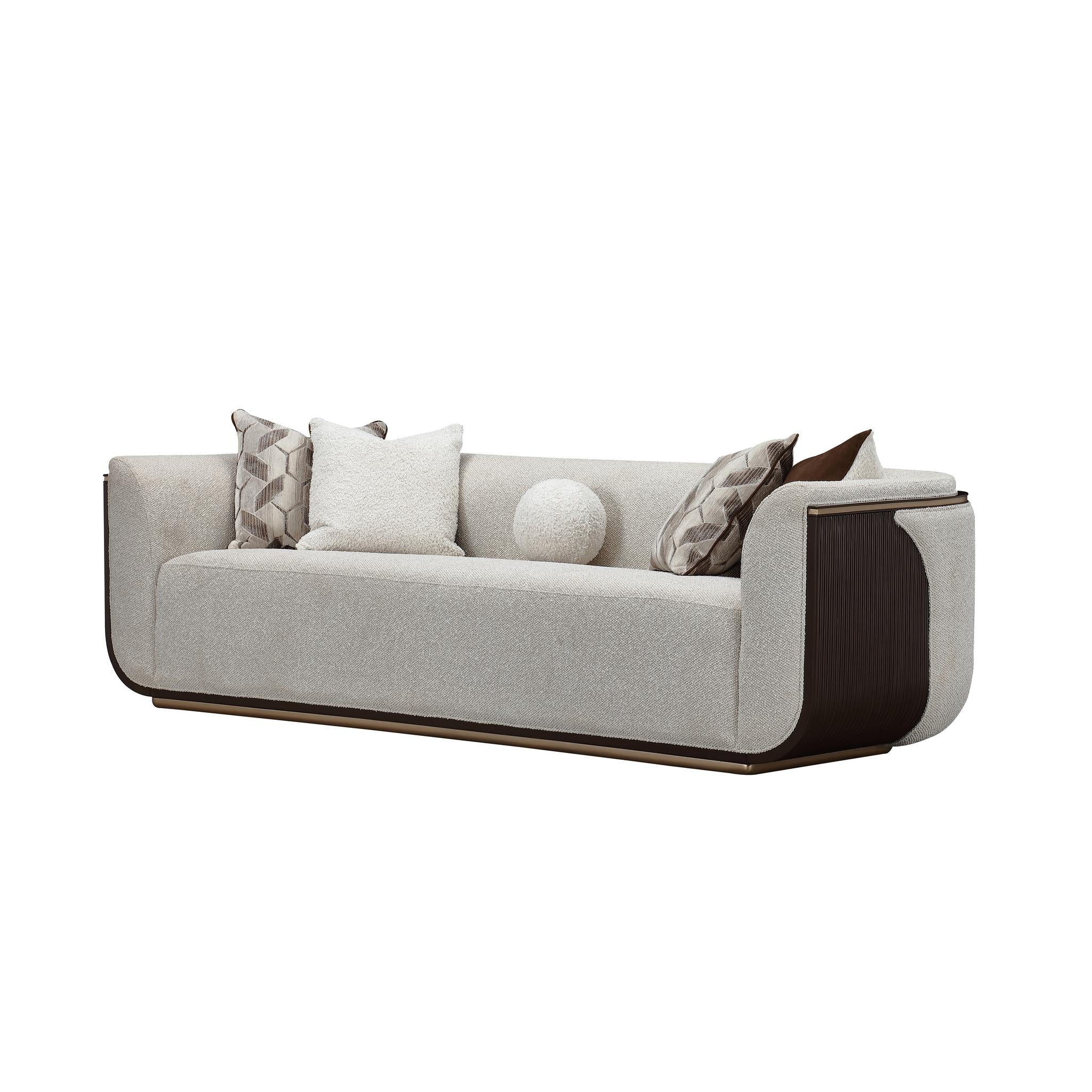 West Kensington Sofa - Buff/Medium Espresso - Image 13