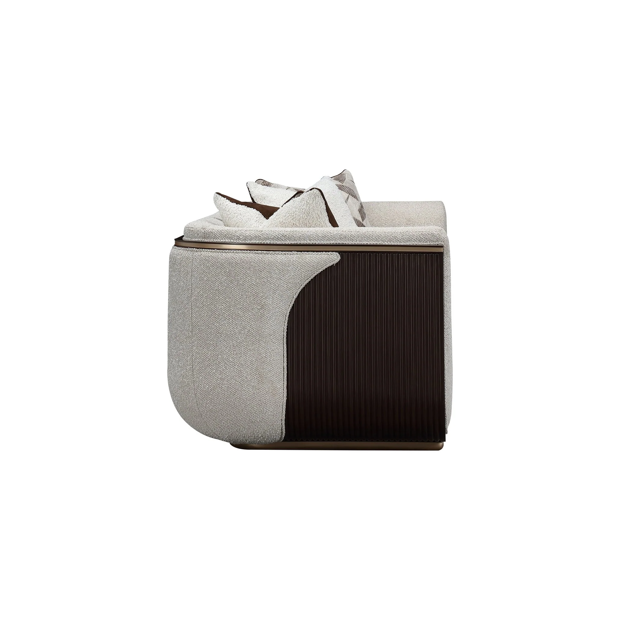 West Kensington Sofa - Buff/Medium Espresso - Image 4