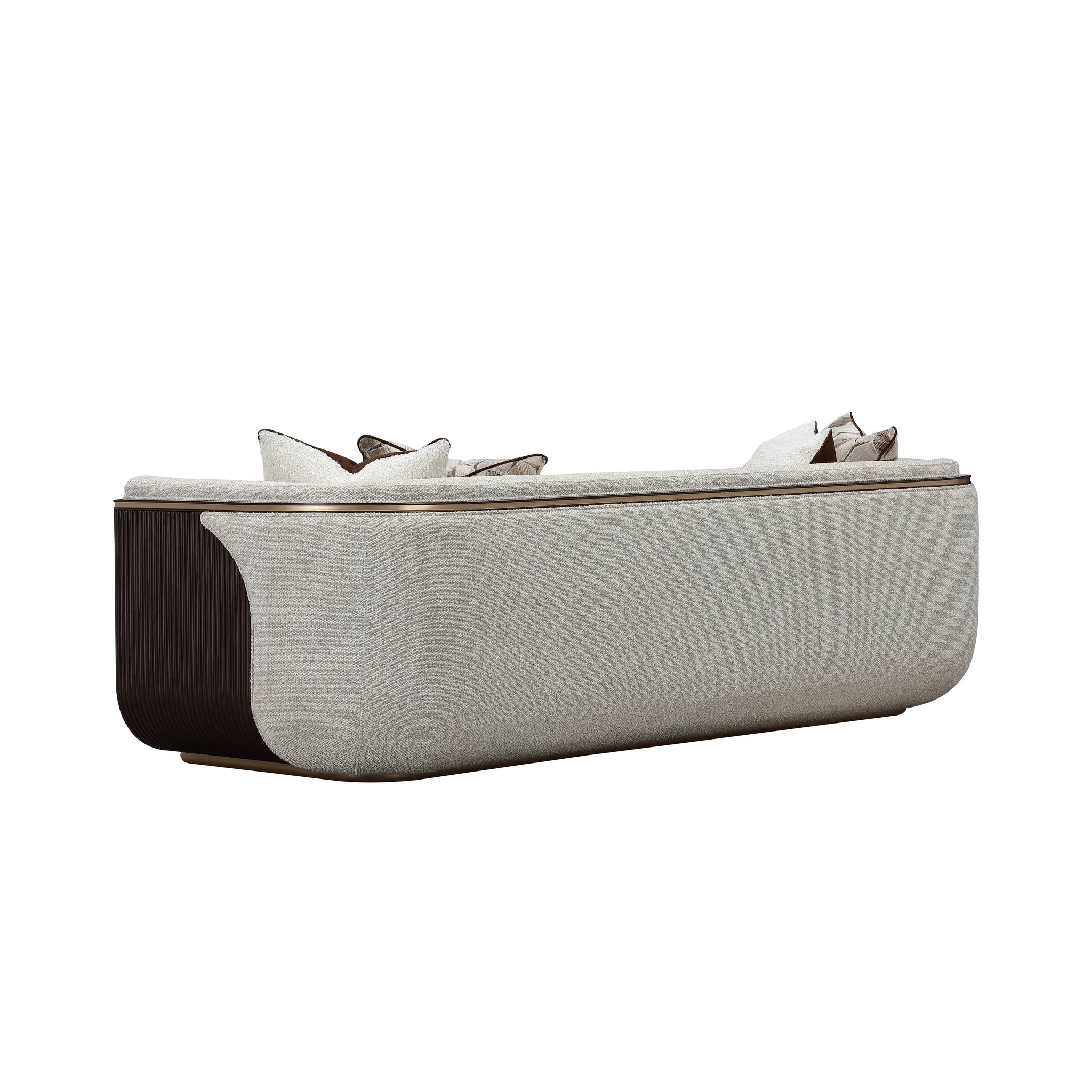 West Kensington Sofa - Buff/Medium Espresso - Image 7