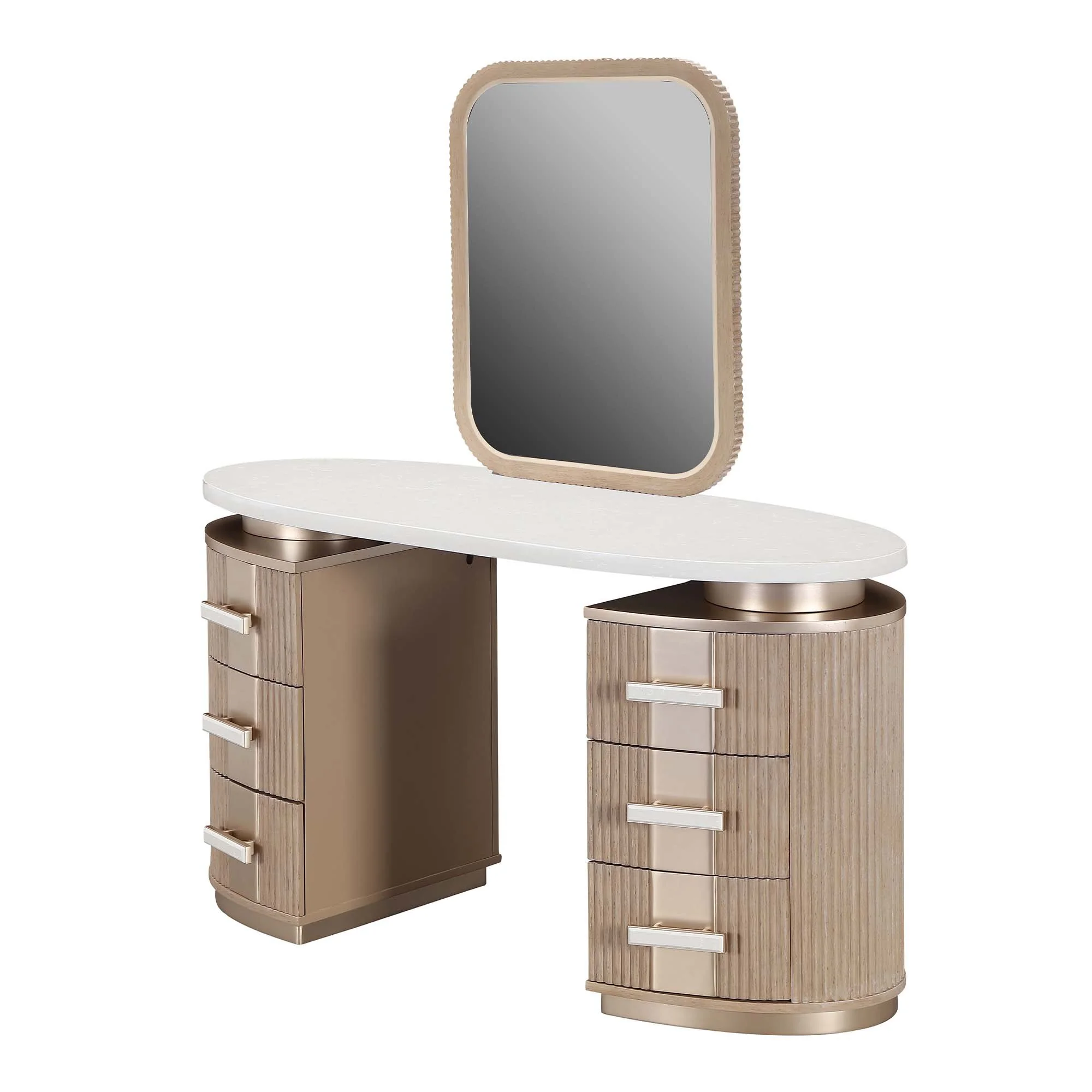 West Kensington Vanity with Mirror - Sea Salt Caramel - Image 2