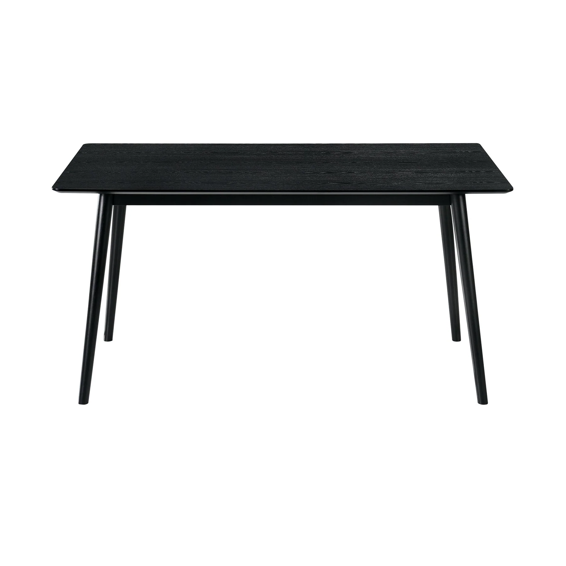 Westmont Santana 5 Piece Black Wood Dining Table Set with Charcoal Fabric - Image 5
