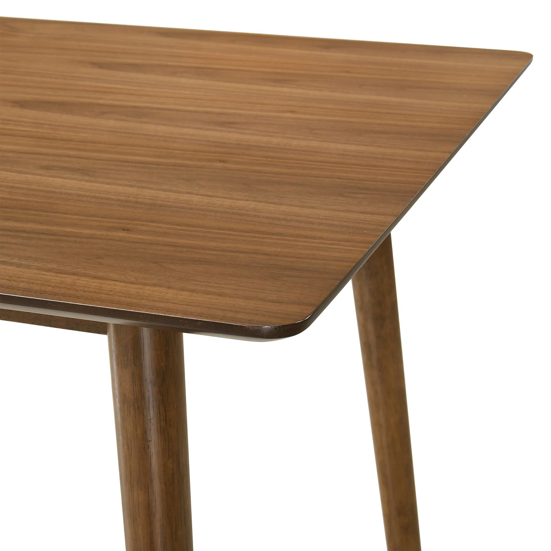 Westmont Santana 5 Piece Walnut Wood Dining Table Set with Blue Fabric - Image 8