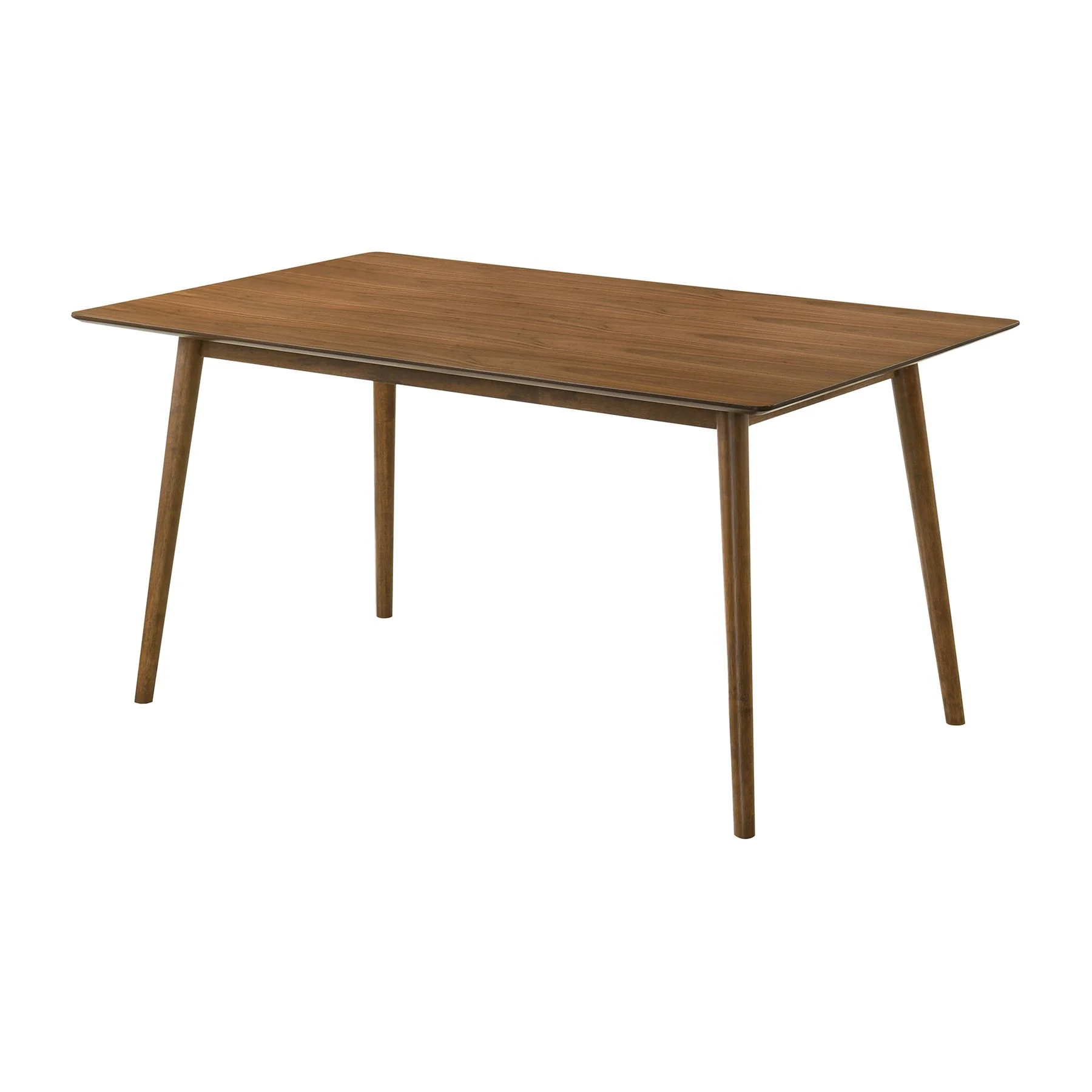 Westmont Santana 5 Piece Walnut Wood Dining Table Set with Orange Fabric - Image 4
