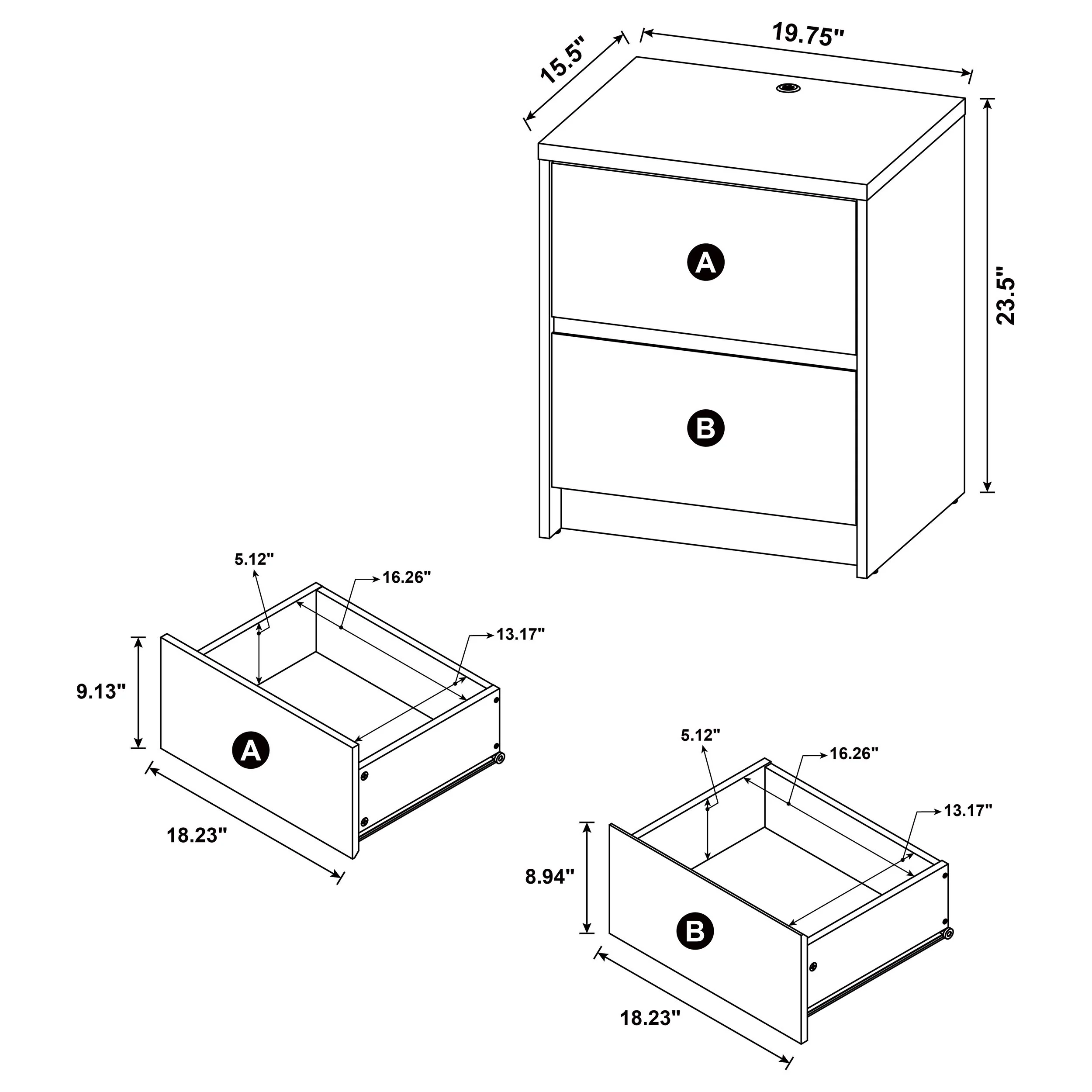 Westpark Nightstand with LED Lighting - Image 14