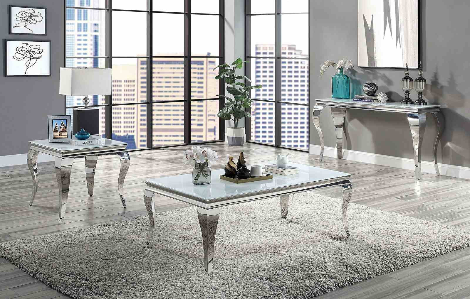 Wetzikon Sofa Table, White - Image 2