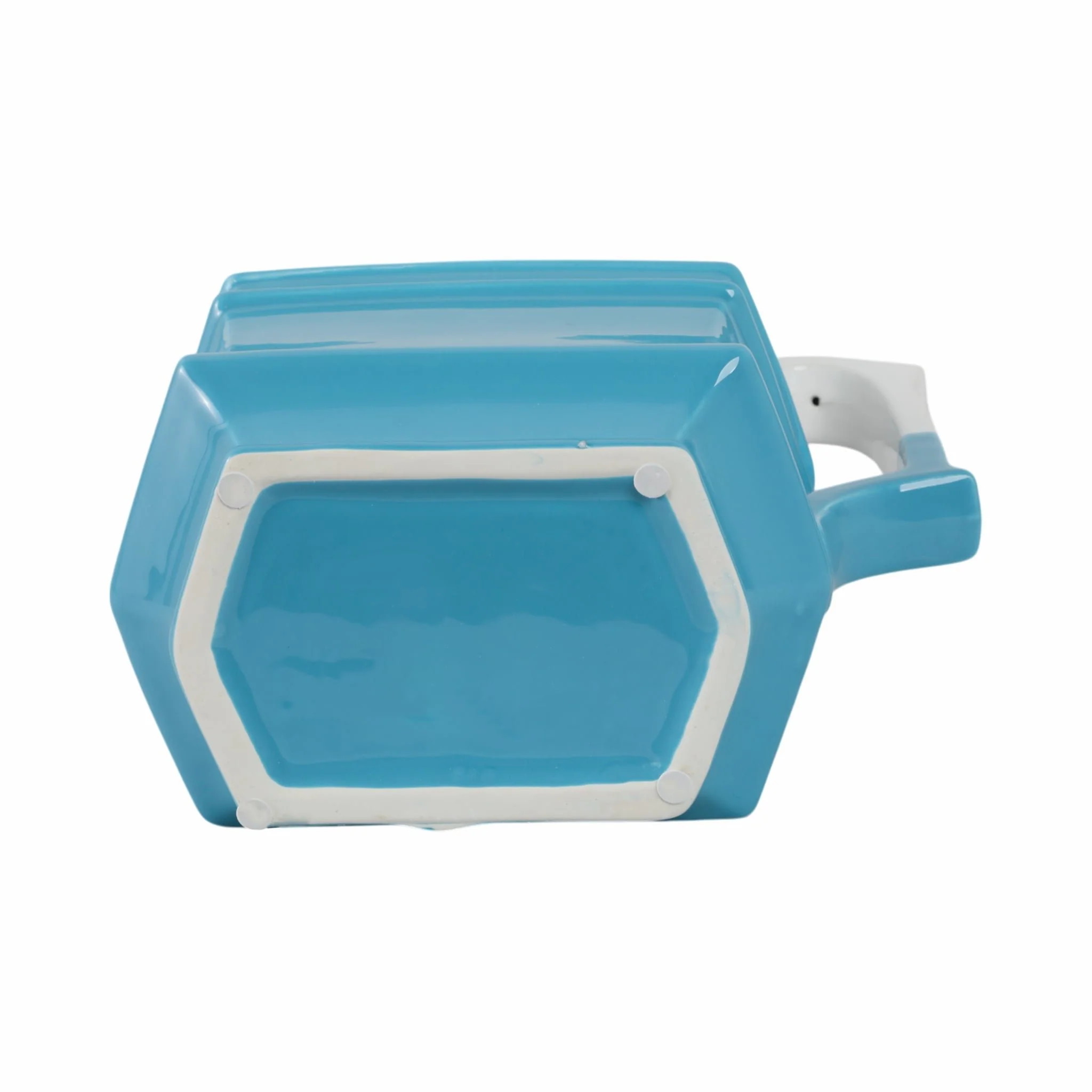 White/blue Ceramic Pitcher - Image 8