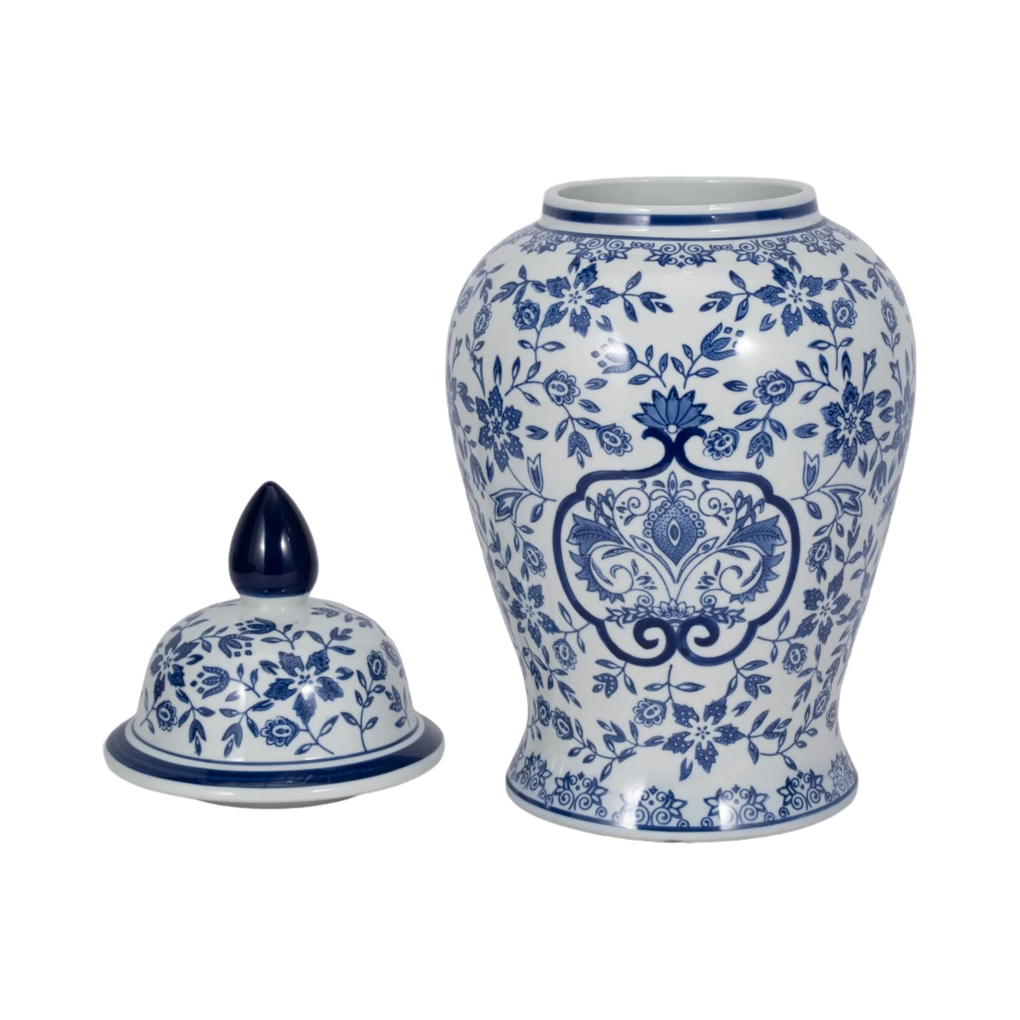 White/blue Temple Jar 18 - Image 3