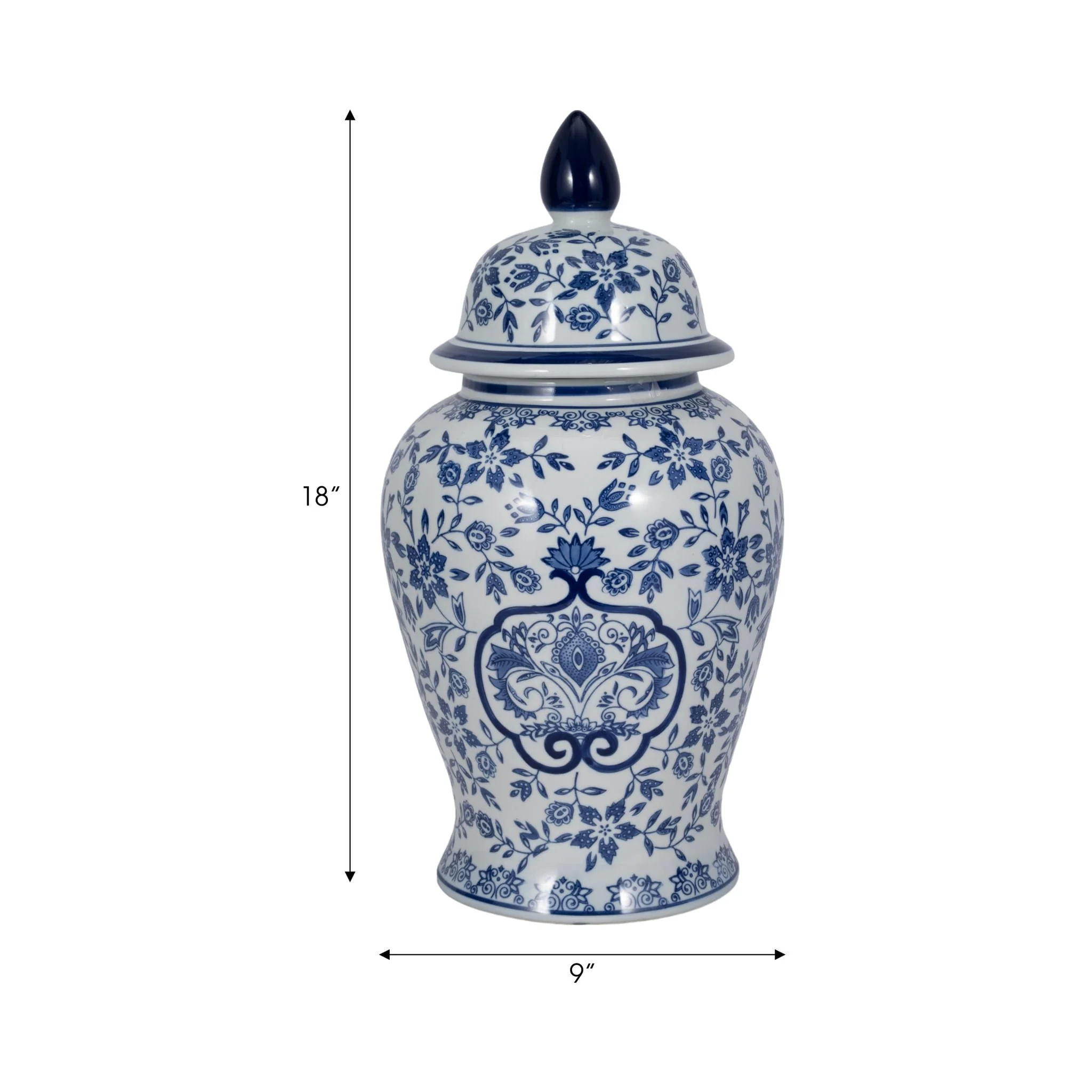 White/blue Temple Jar 18 - Image 8