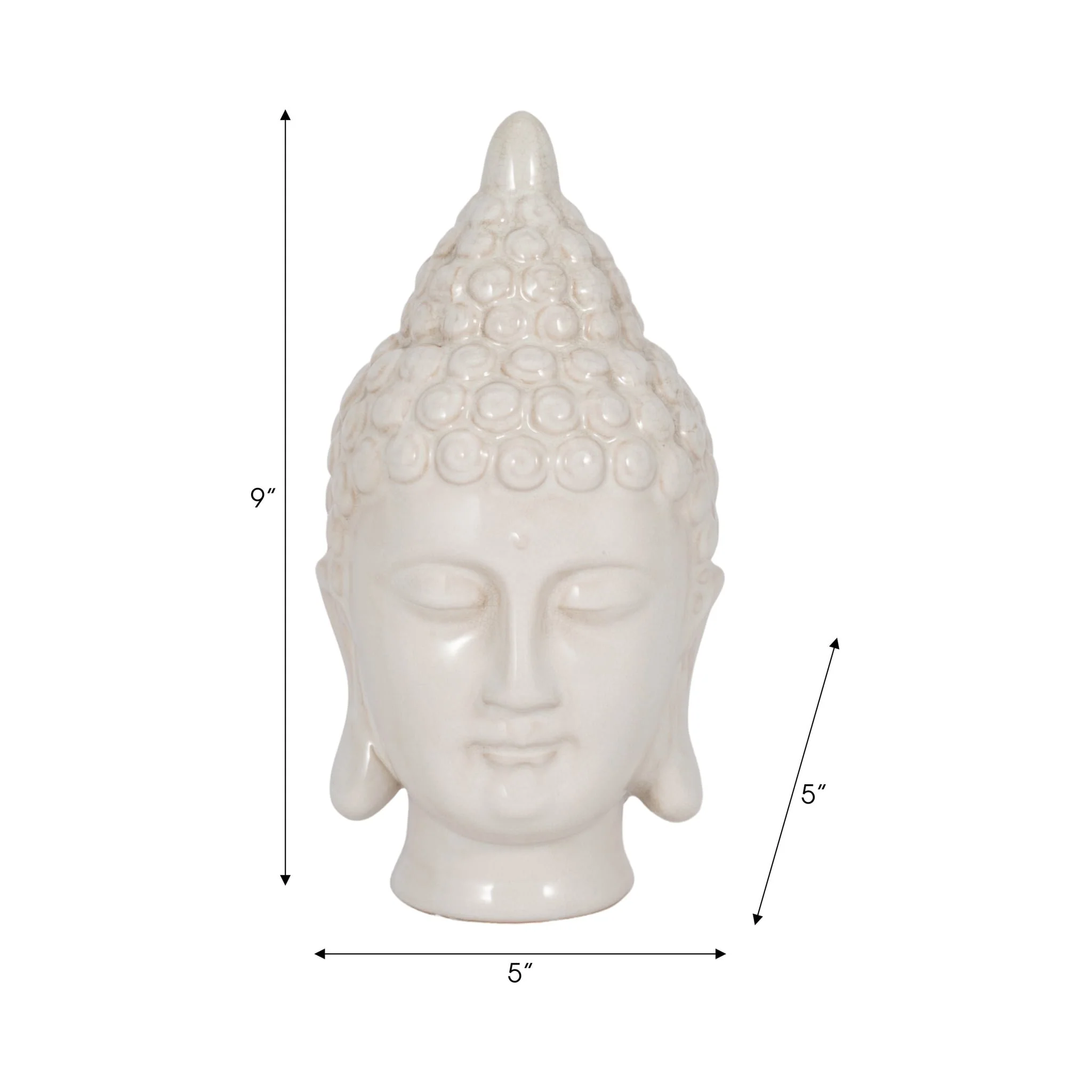 White Ceramic Buddha Head - Image 8