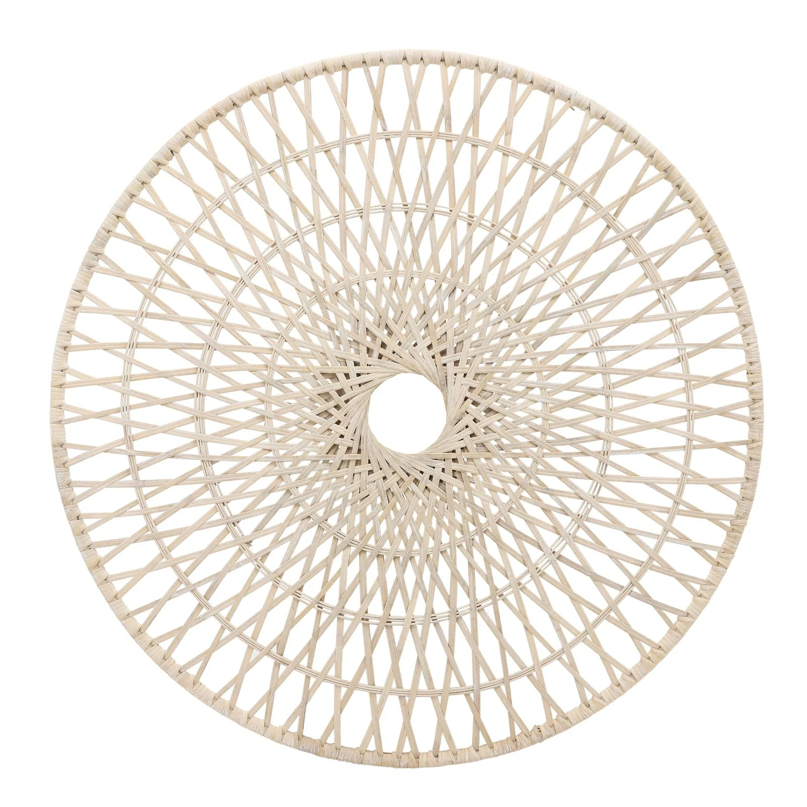 Wicker, 36", Round Wall Accent, Natural - Image 2