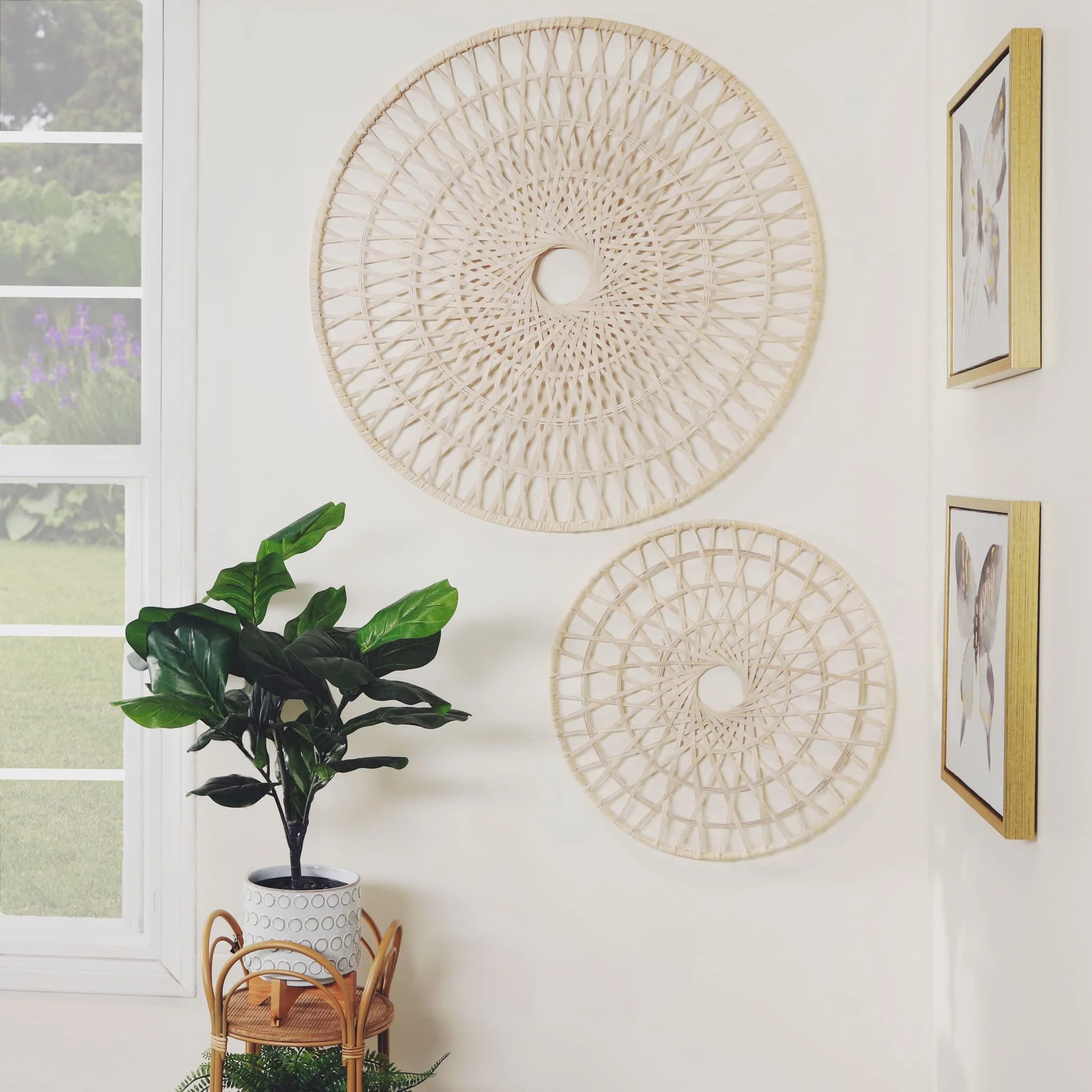 Wicker, 36", Round Wall Accent, Natural - Image 5