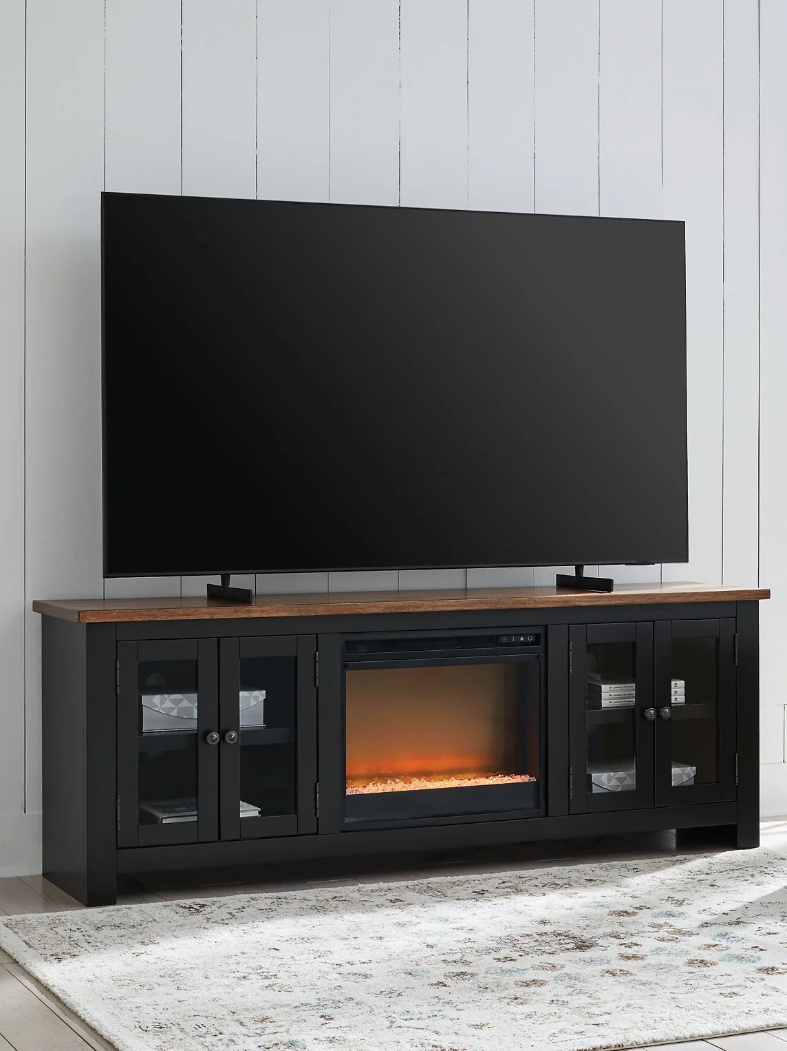 Wildenauer 76" TV Stand with Electric Fireplace - Image 2