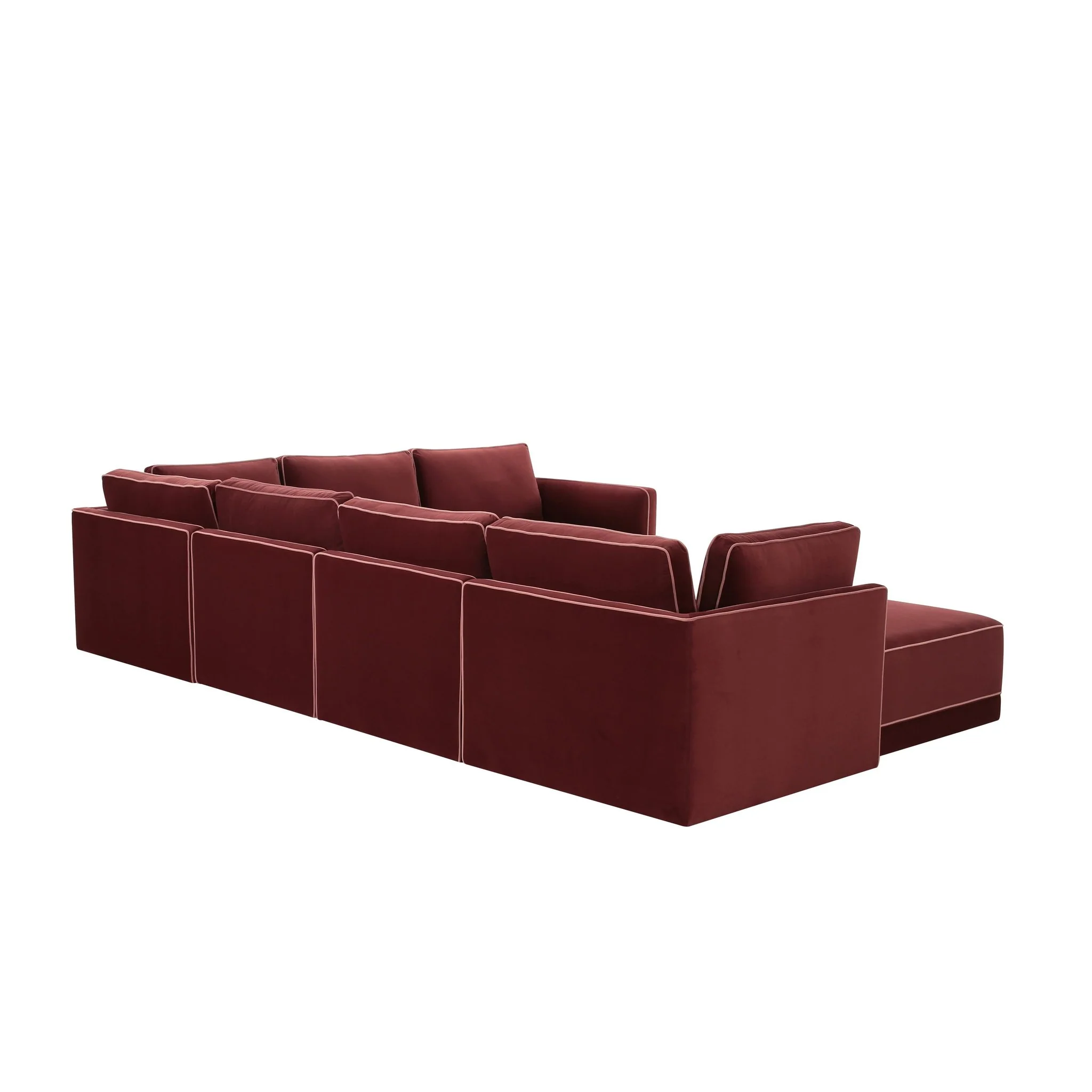 Willow Berry Red Modular Large LAF Chaise Sectional - Image 5