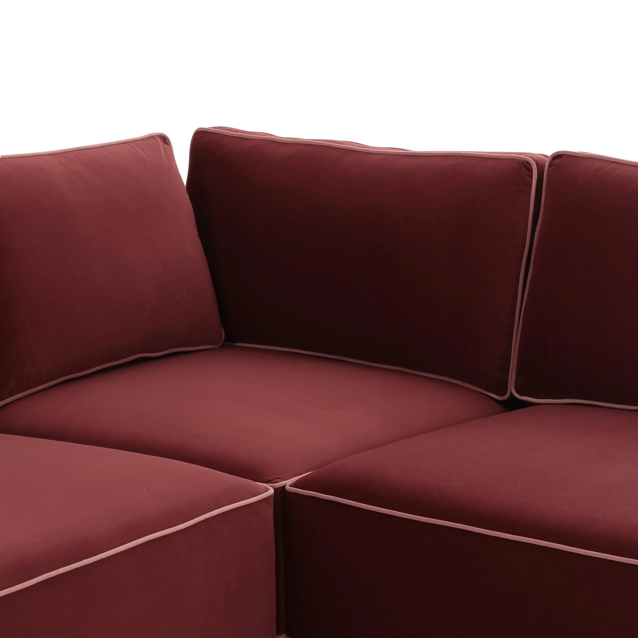Willow Berry Red Modular Large U Sectional - Image 4