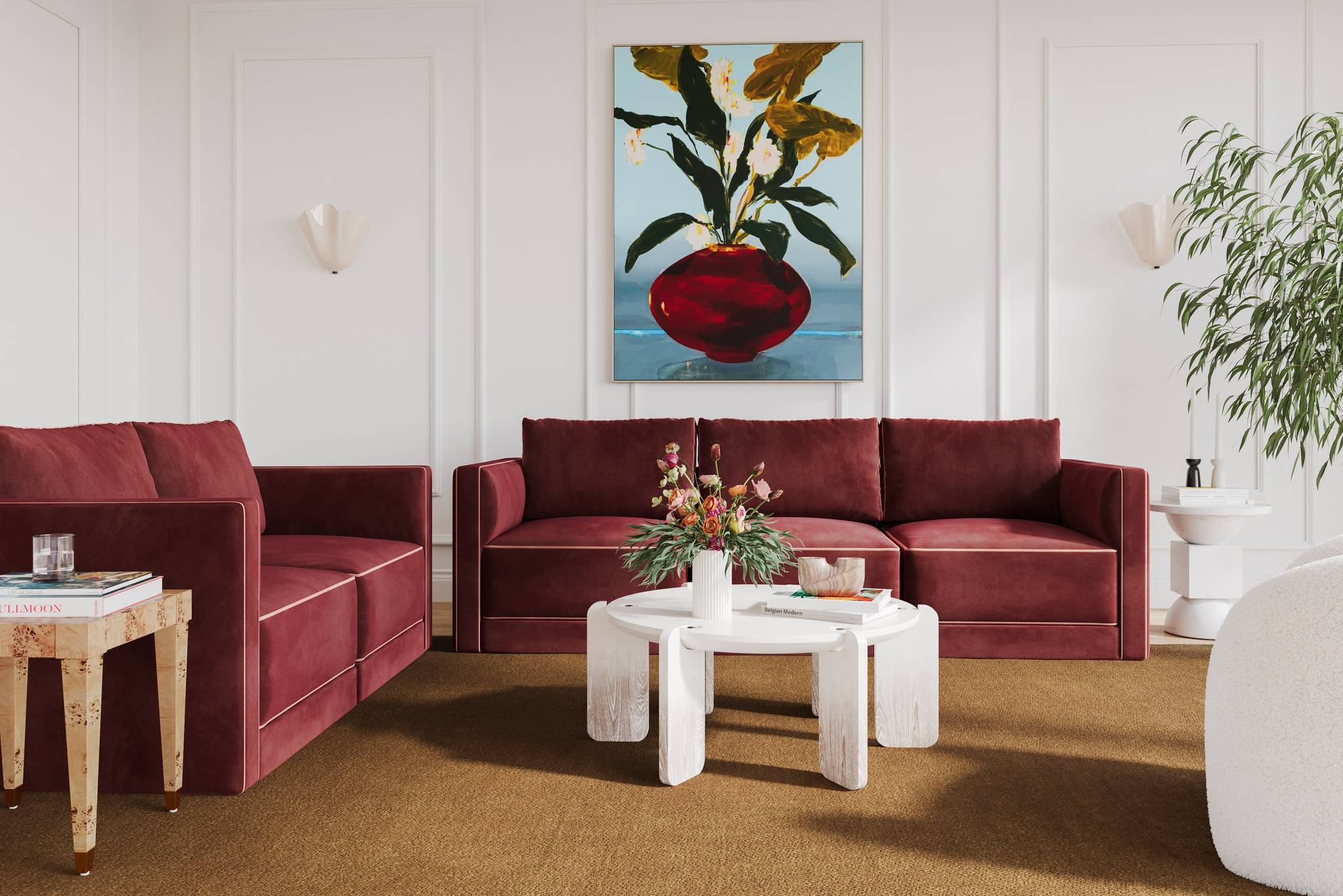 Willow Berry Red Modular Sofa - Image 3