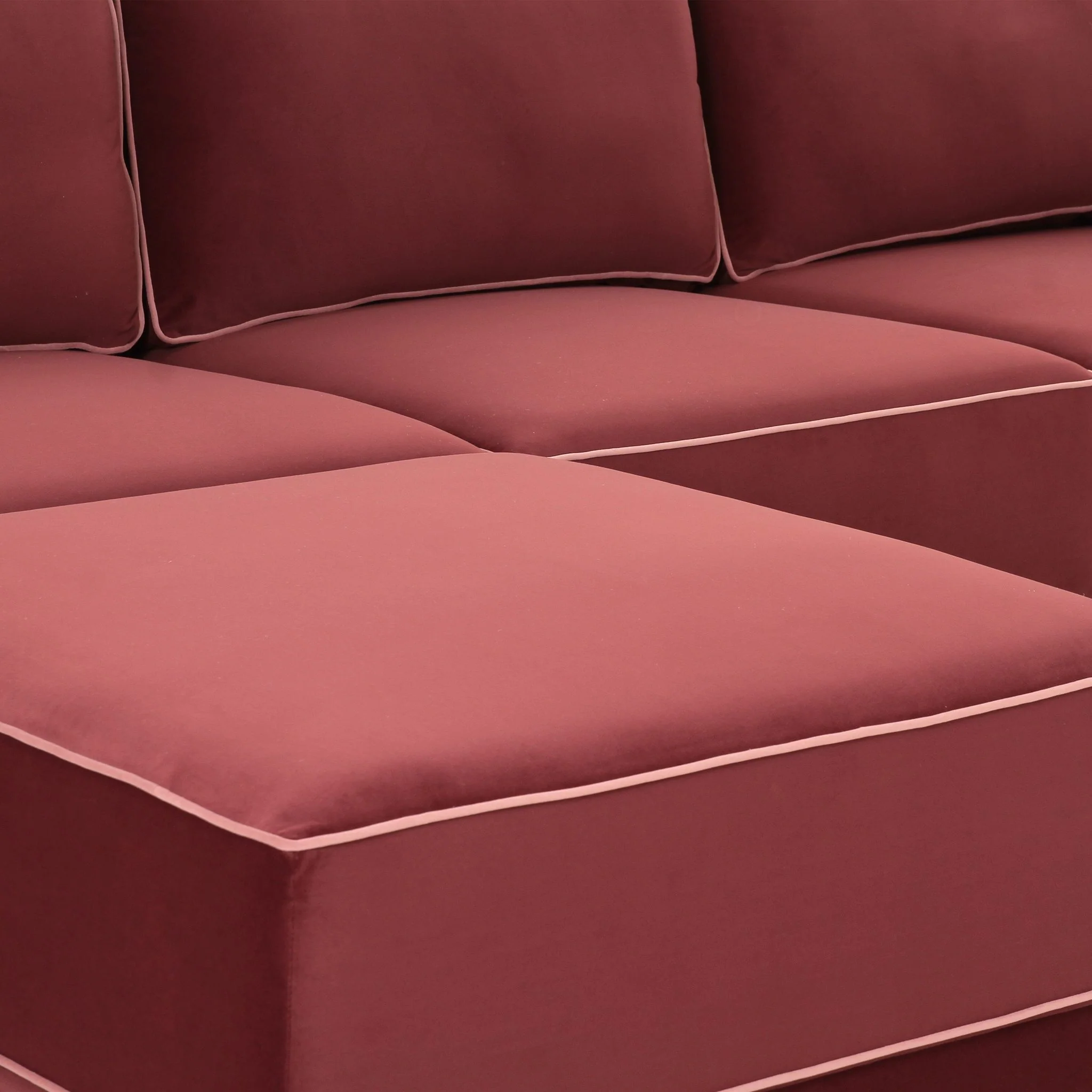 Willow Berry Red Modular U Sectional - Image 5