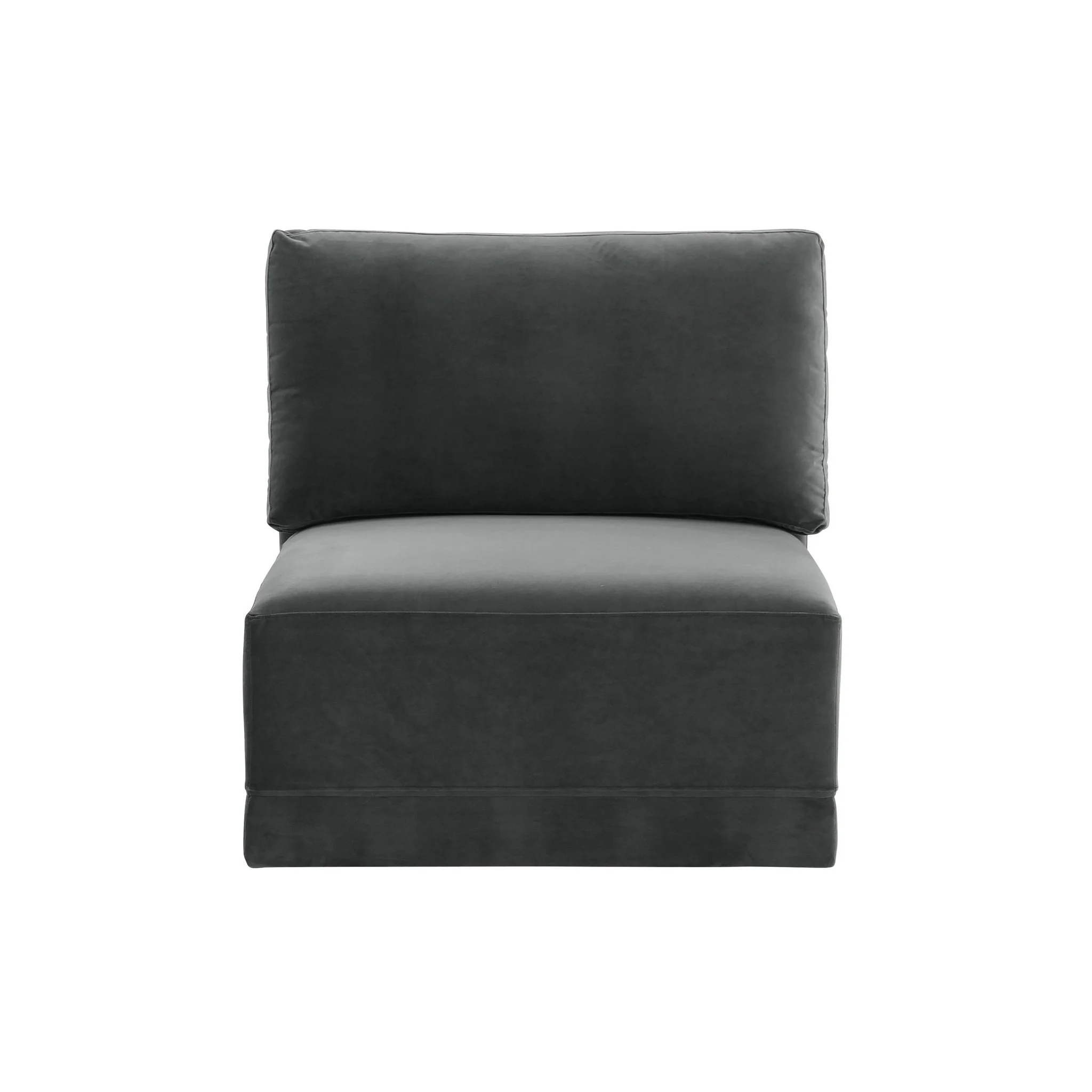 Willow Charcoal Armless Chair - Image 3