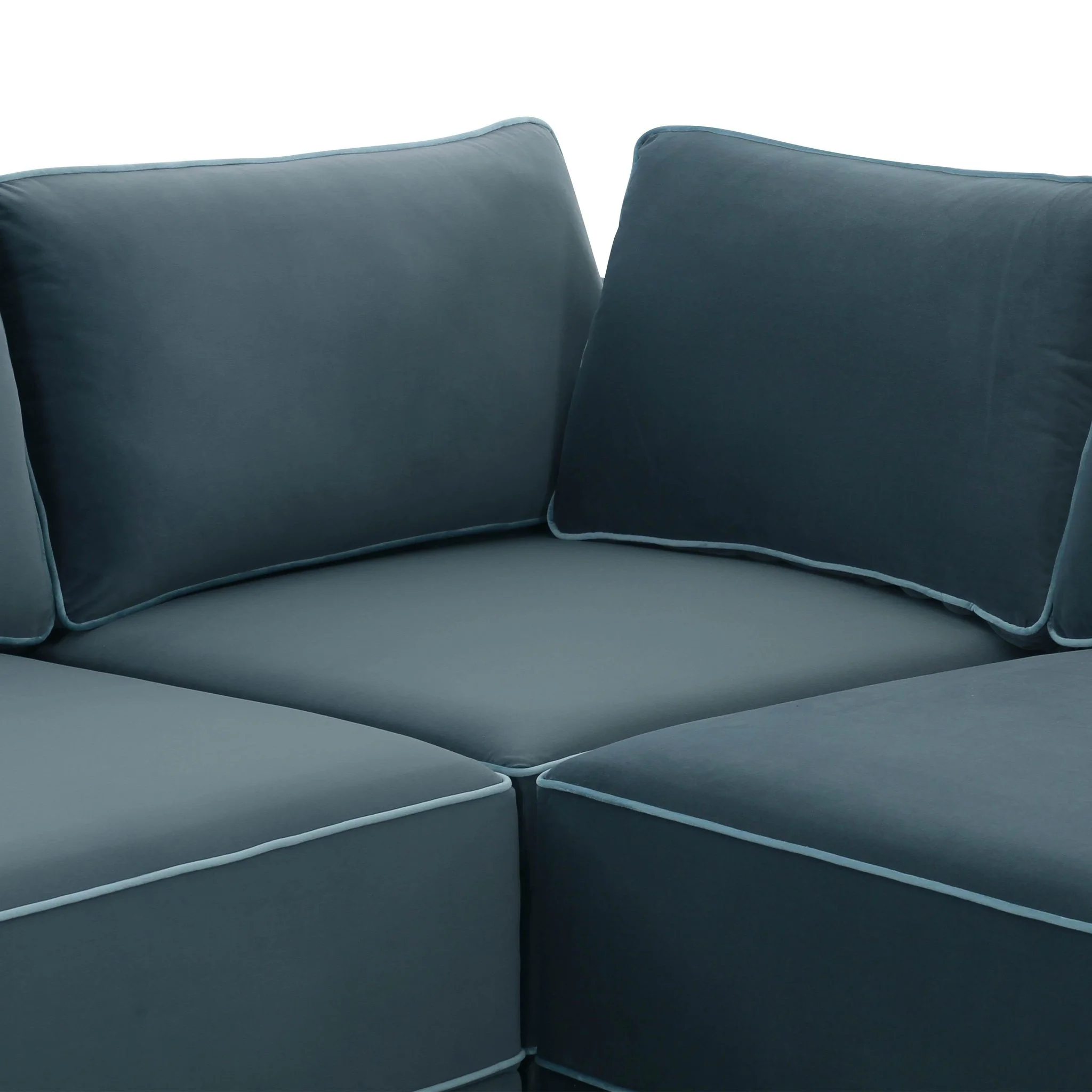 Willow Misty Blue Modular L Sectional - Image 5