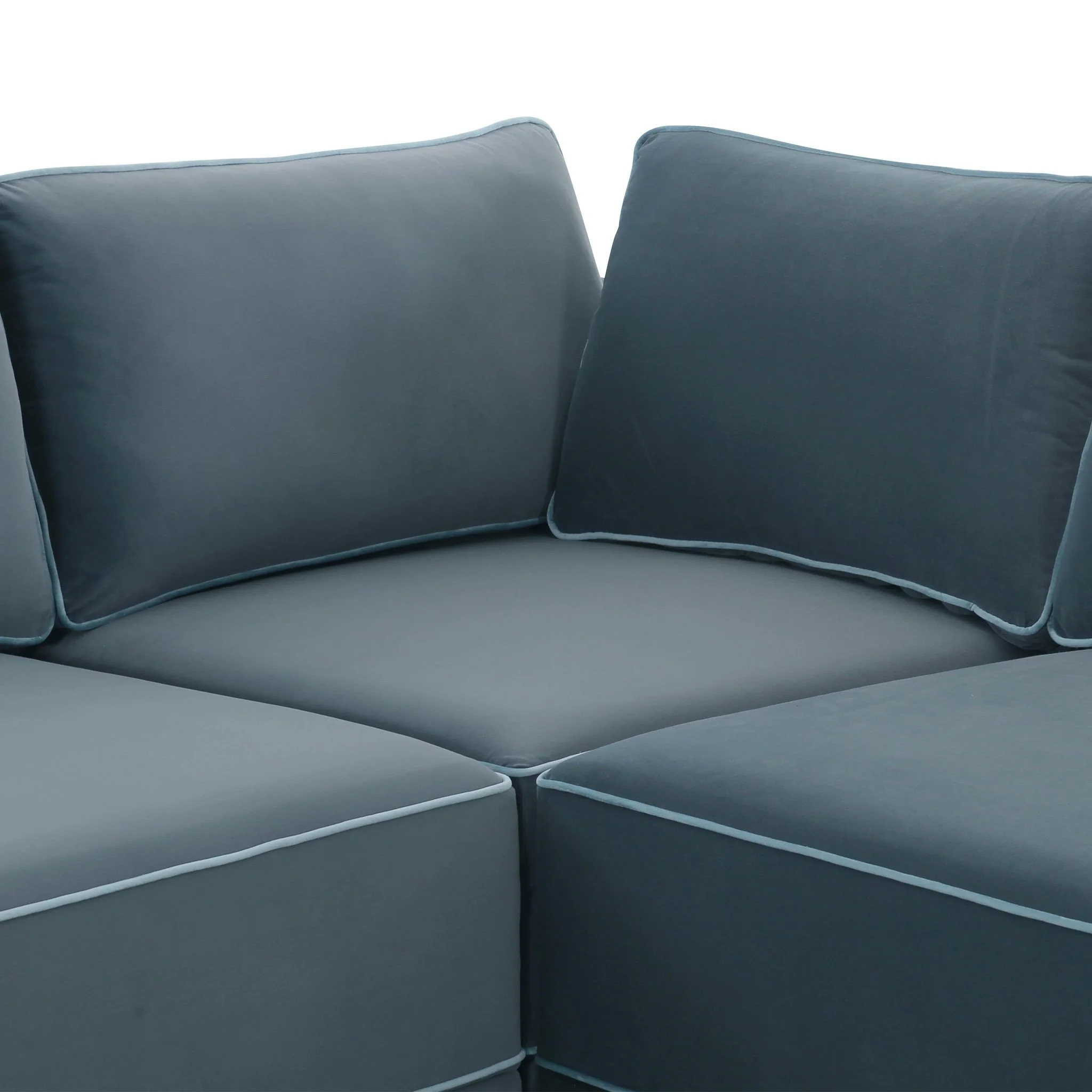 Willow Misty Blue Modular Large U Sectional - Image 3