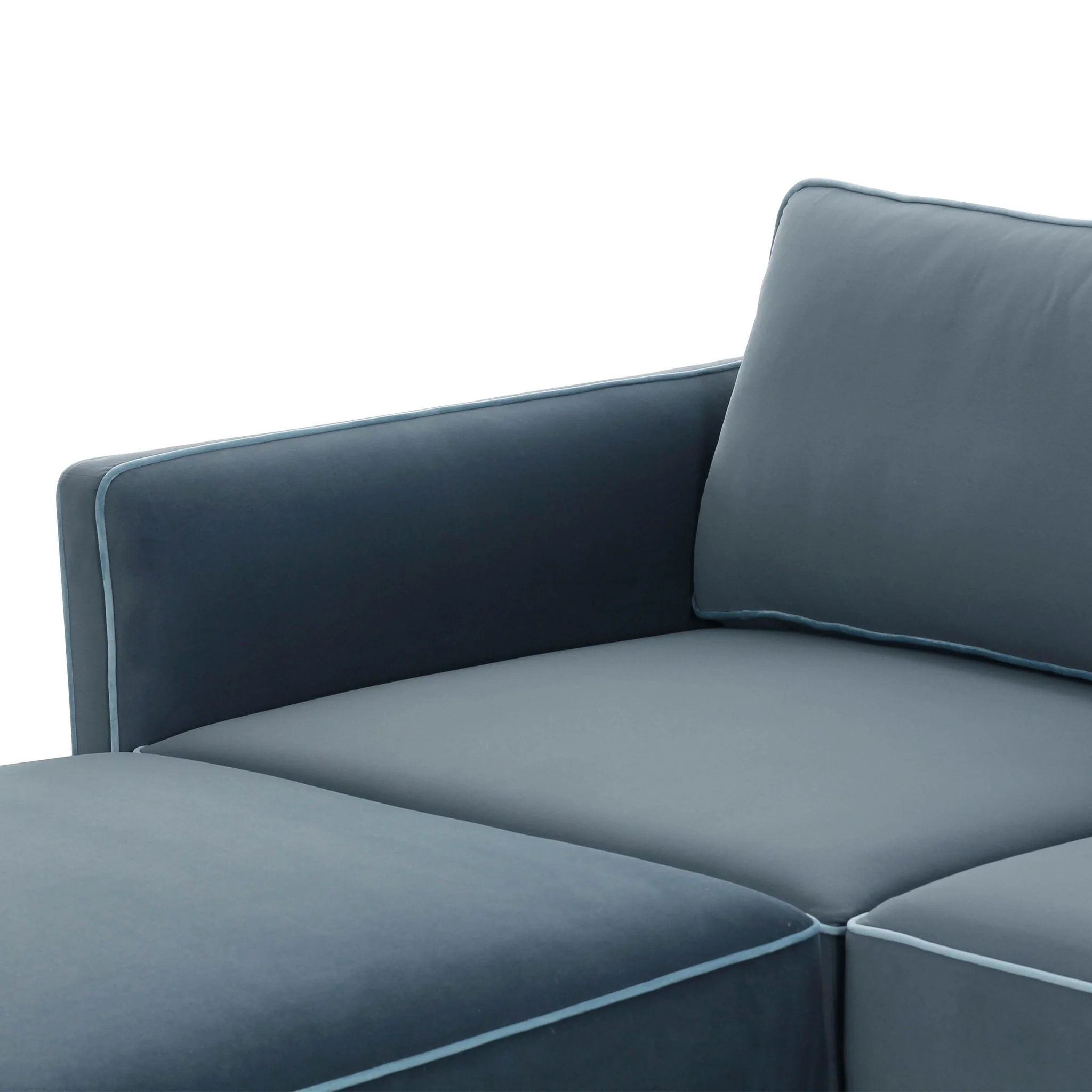 Willow Misty Blue Modular Sectional - Image 5
