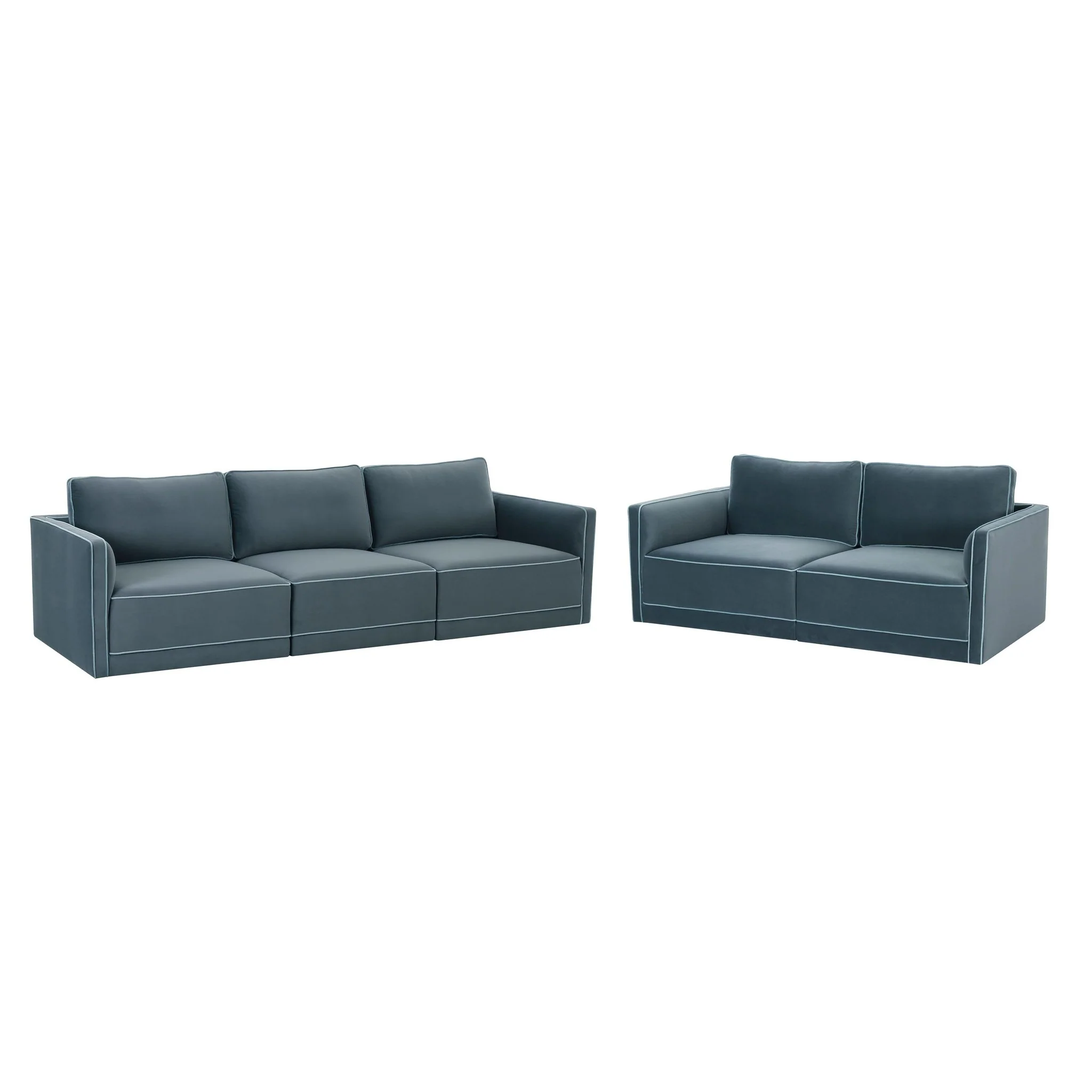 Willow Misty Blue Modular Sofa - Image 7