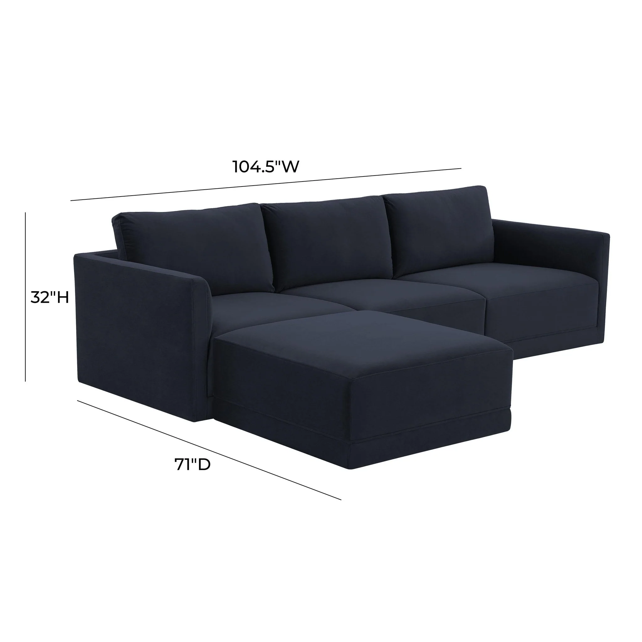 Willow Navy Modular Sectional - Image 6