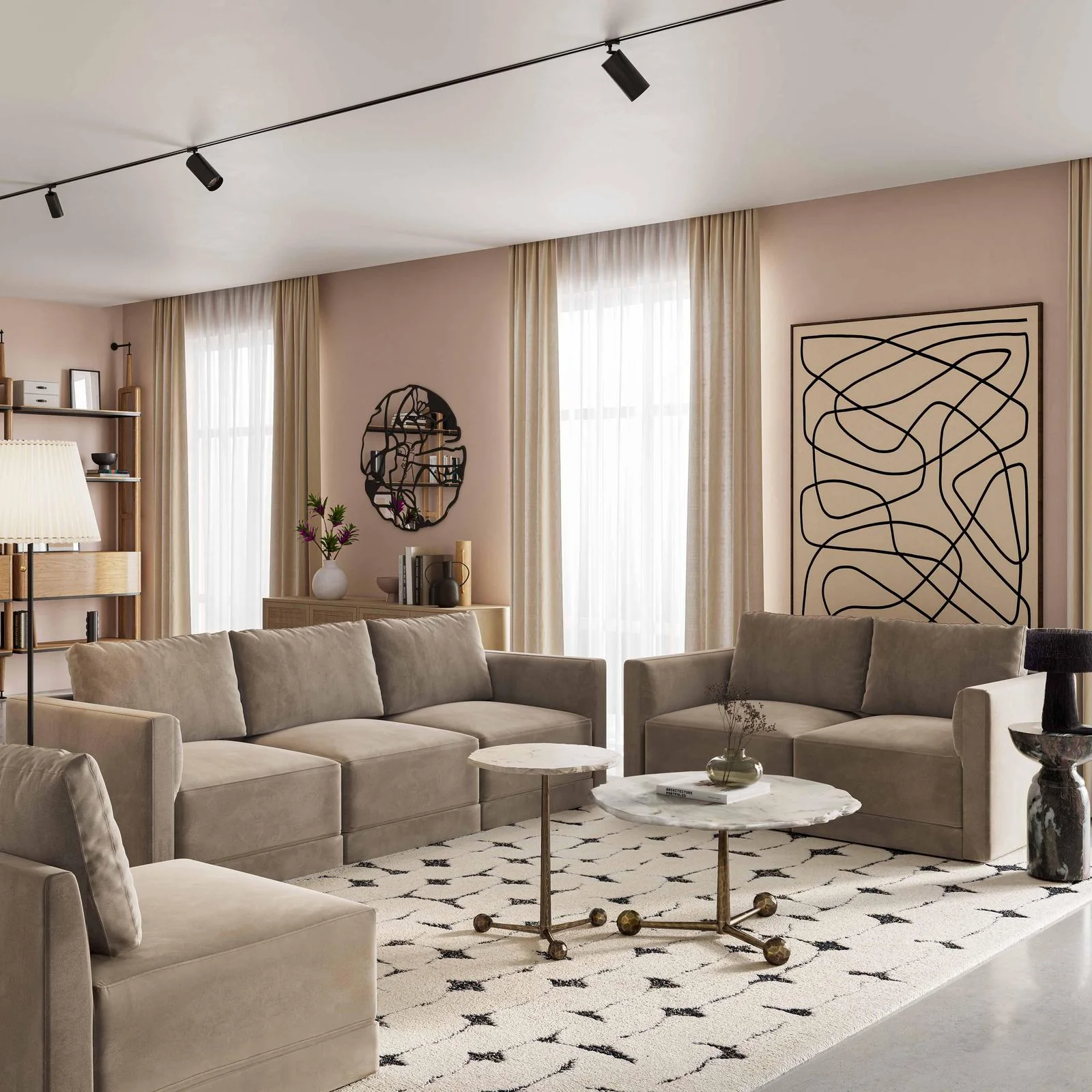 Willow Taupe LAF Corner Chair - Image 2