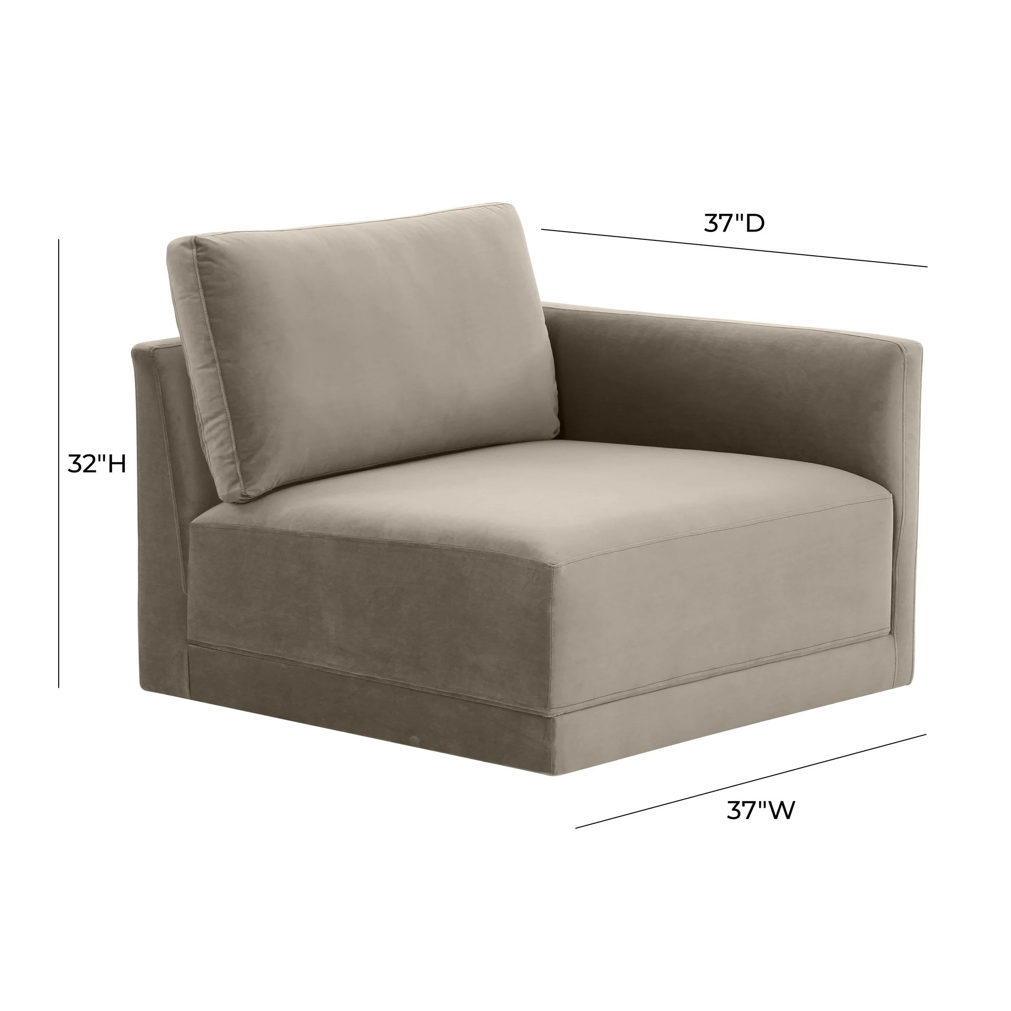 Willow Taupe RAF Corner Chair - Image 6