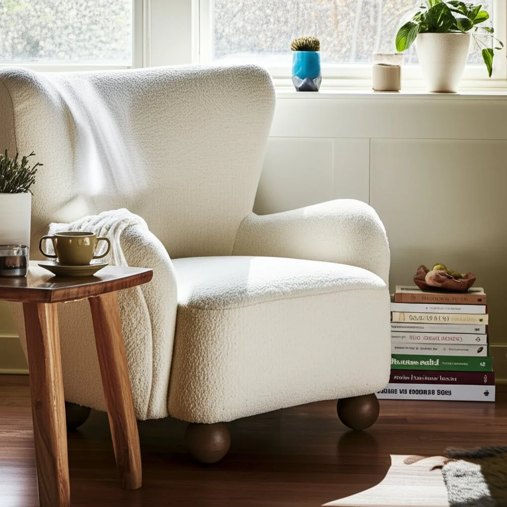 Wingback Occasional Chair, Beige - Image 14