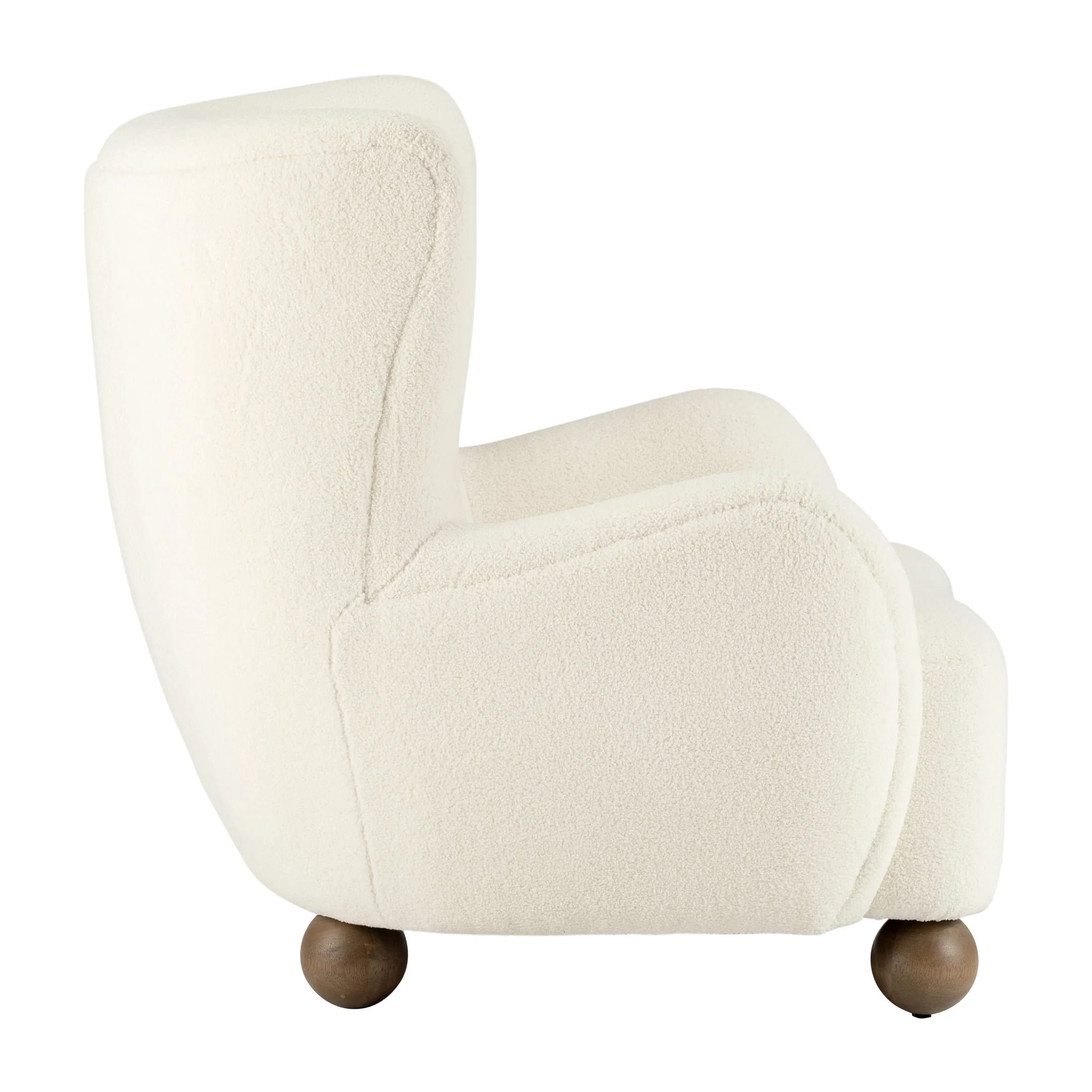 Wingback Occasional Chair, Beige - Image 3