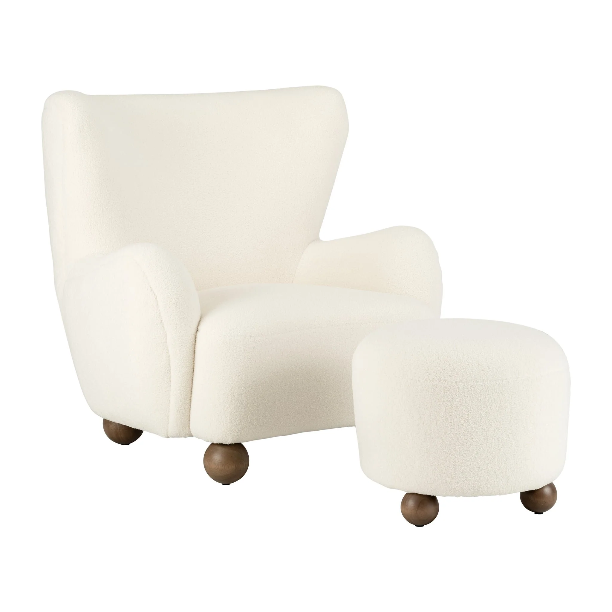 Wingback Occasional Chair, Beige - Image 7