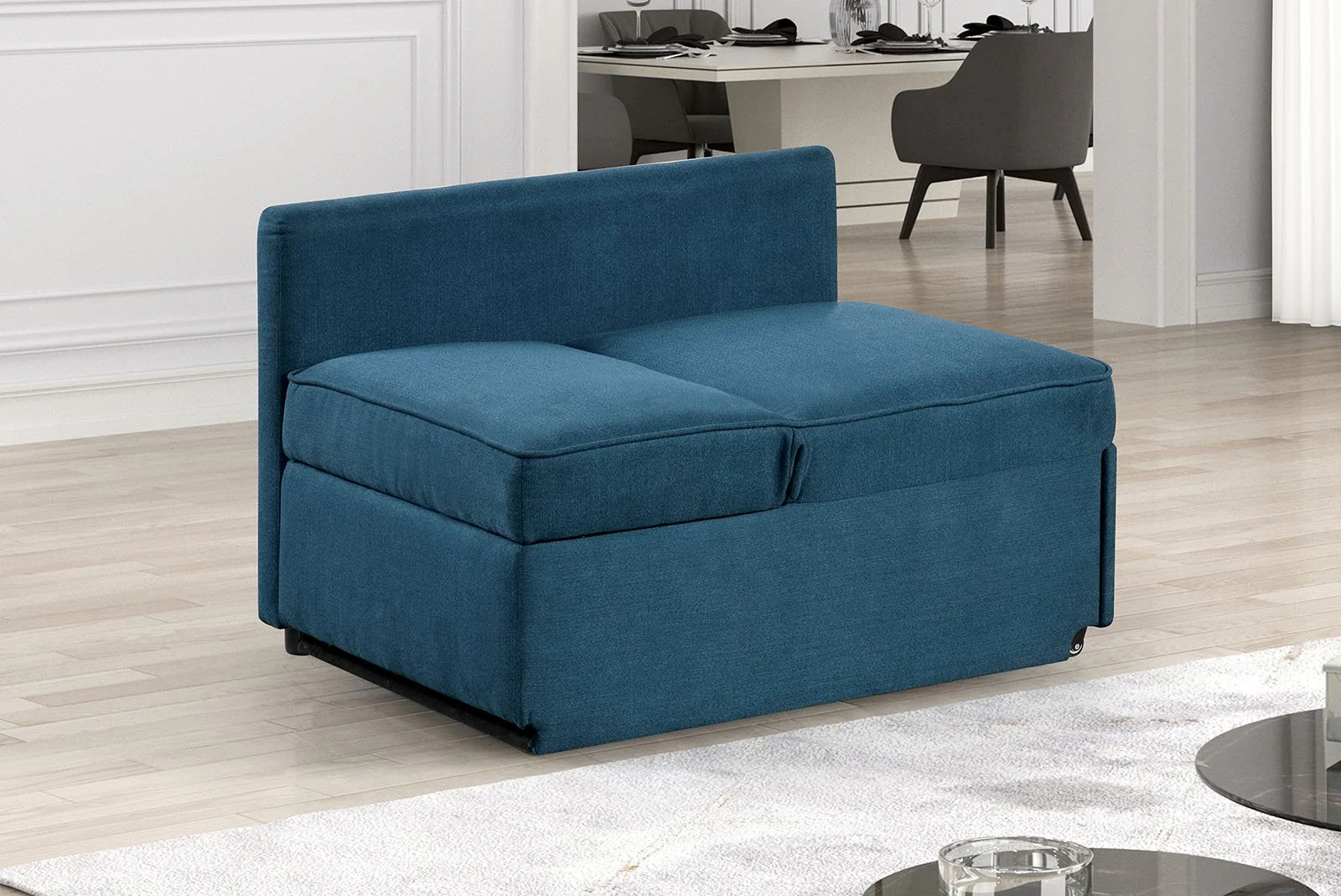 Woburn Convertible Chair, Blue - Image 4