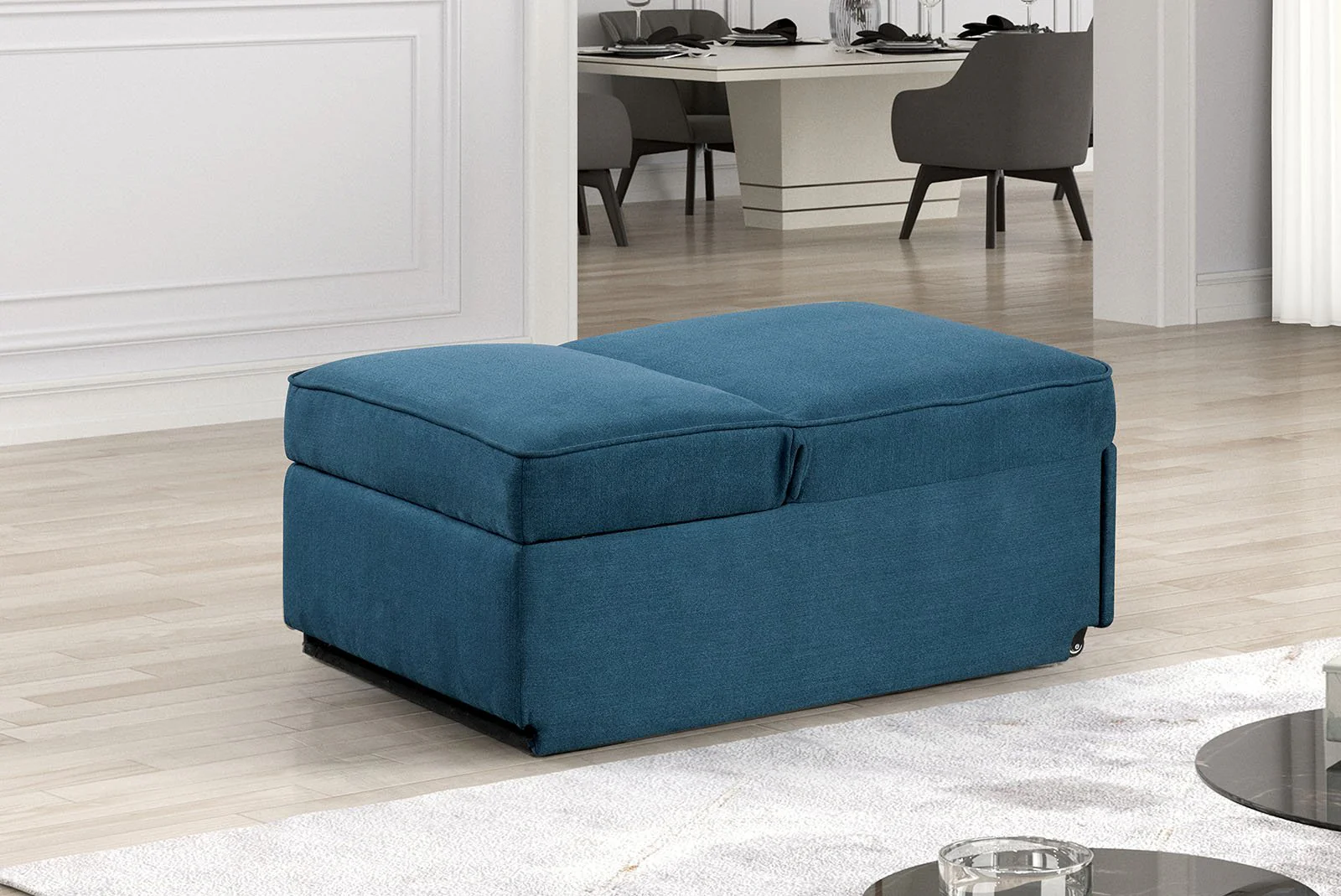 Woburn Convertible Chair, Blue - Image 5