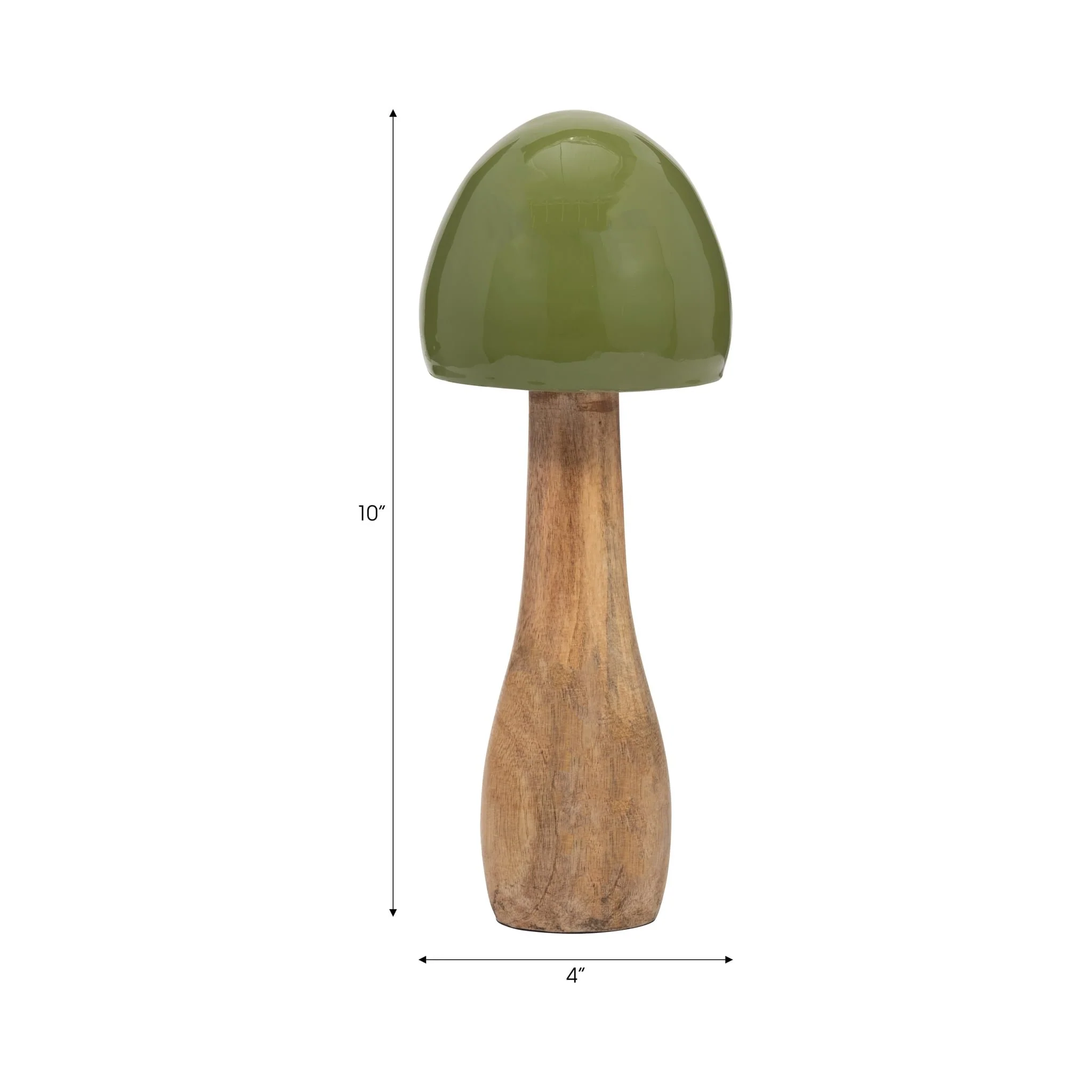 Wood, 10" Coned Mushroom, Olive - Image 7