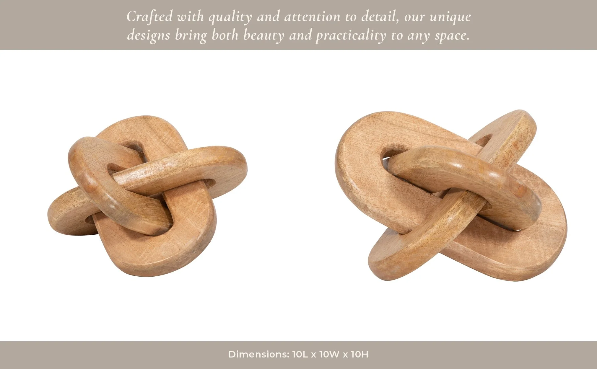 Wood, 10" Decorative Knot, Natural - Image 5