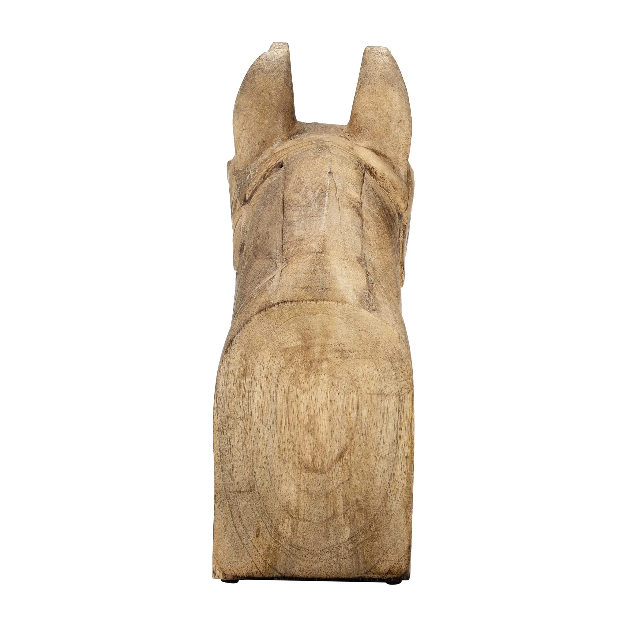 Wood, 10"h Horse Head Deco, Brown - Image 3