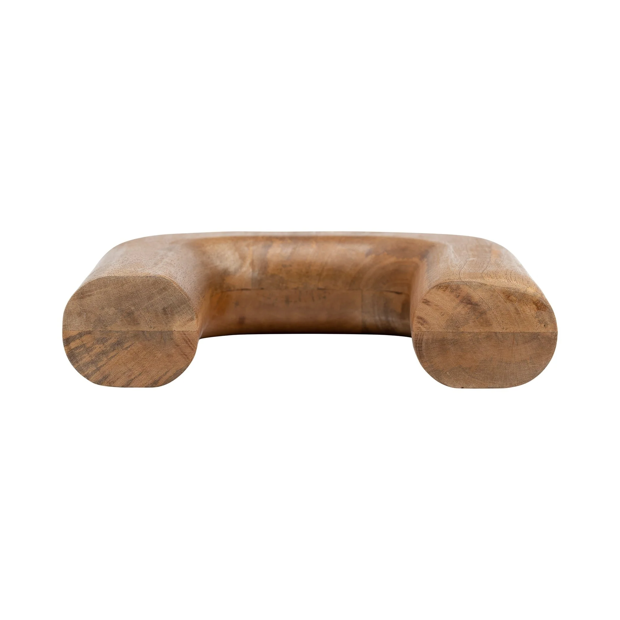 Wood, 10"h Horseshoe Vase, Brown - Image 7
