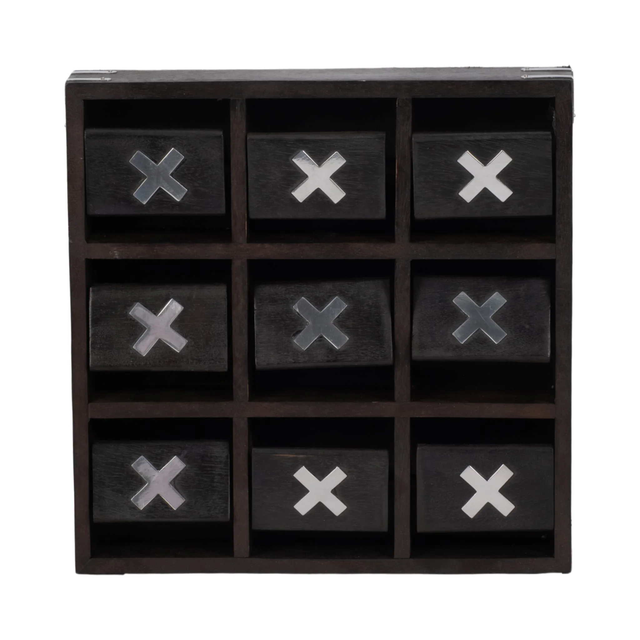 Wood, 10x10 Revolving Tic Tac Toe, Black - Image 2