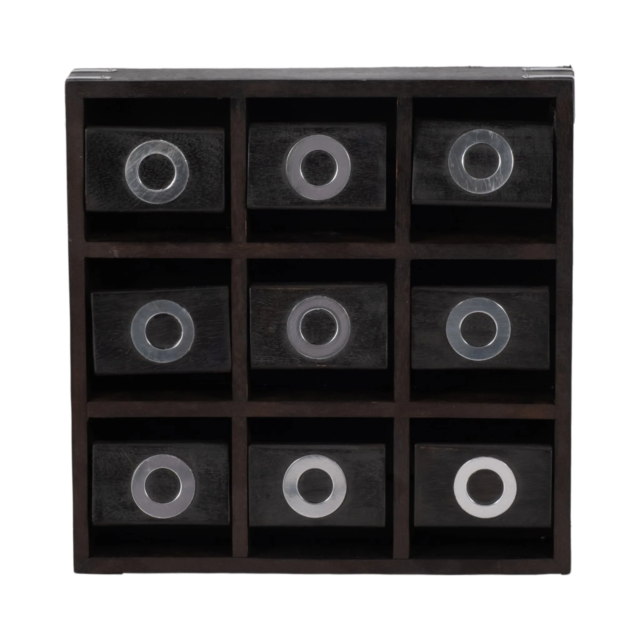 Wood, 10x10 Revolving Tic Tac Toe, Black - Image 3