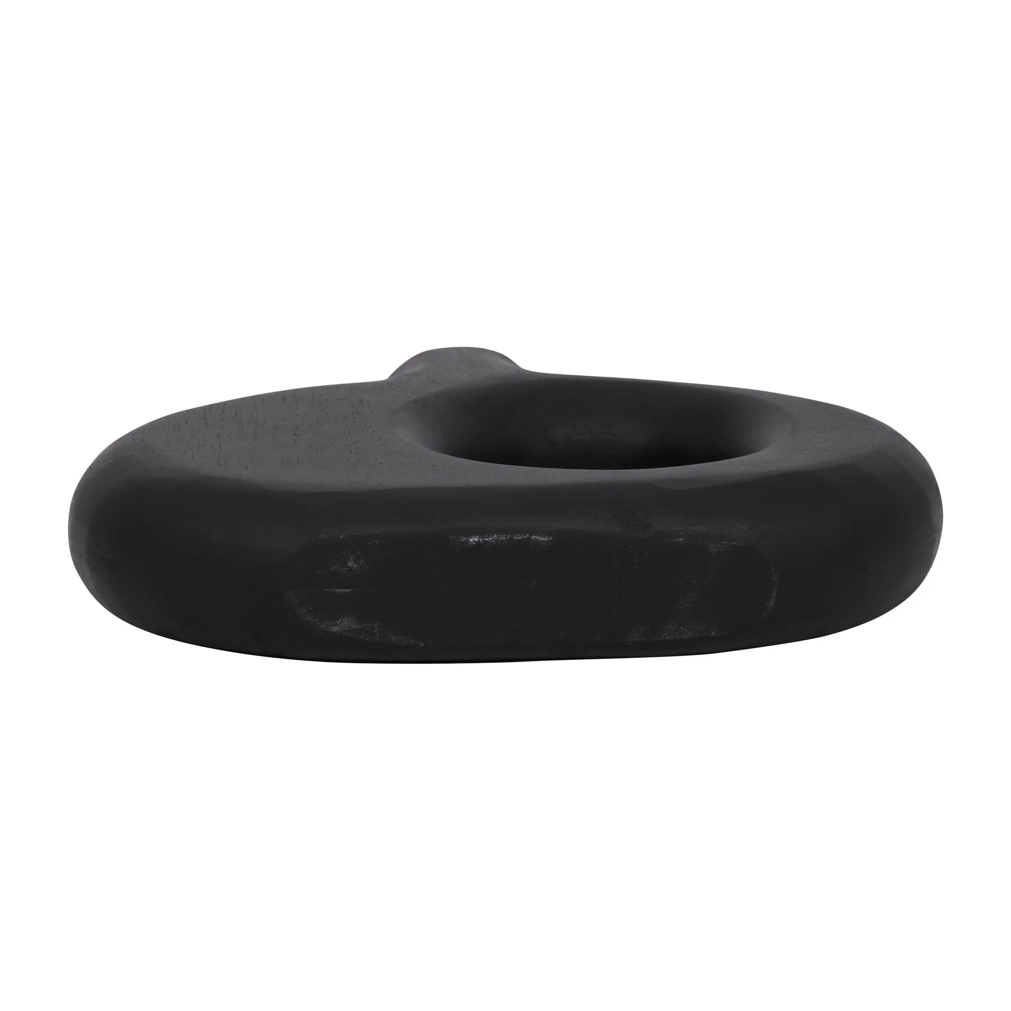 Wood, 10x7"h Cut-out Vase, Black - Image 7