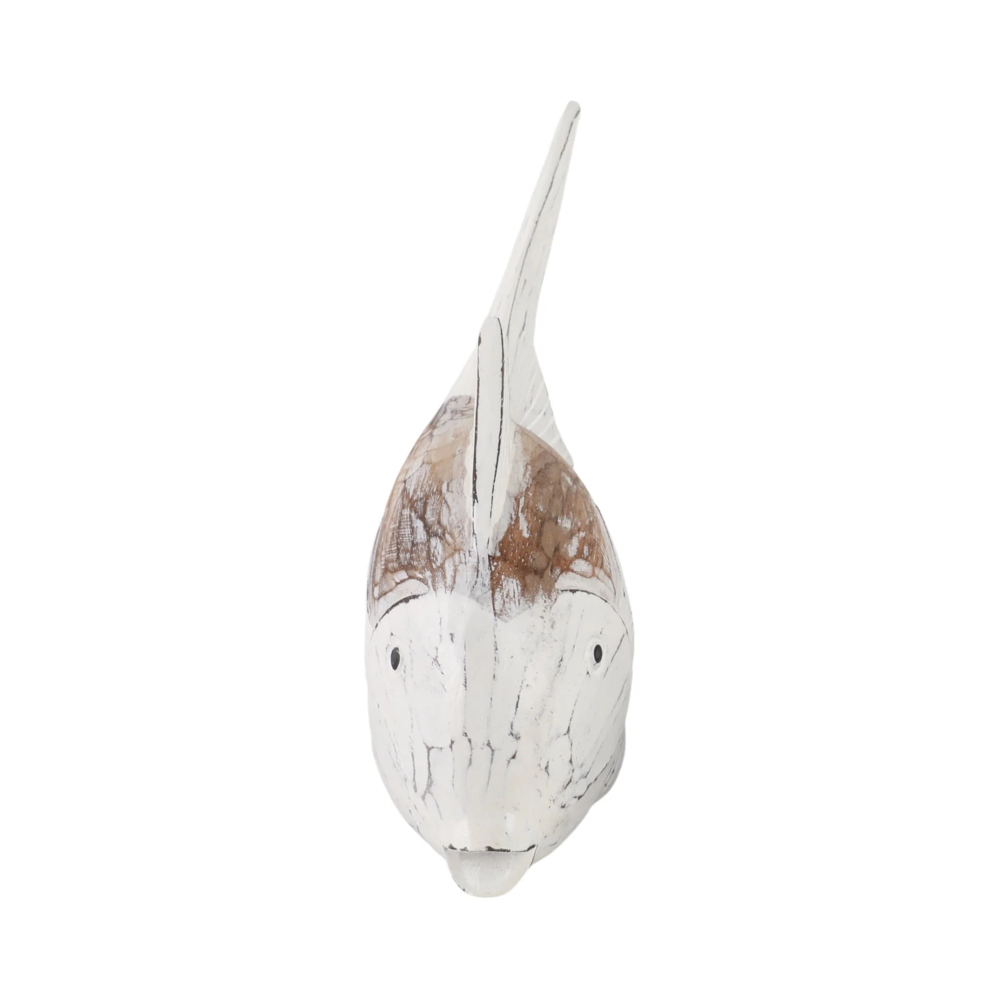 Wood, 11" Flounder Fish, Natural/white - Image 3
