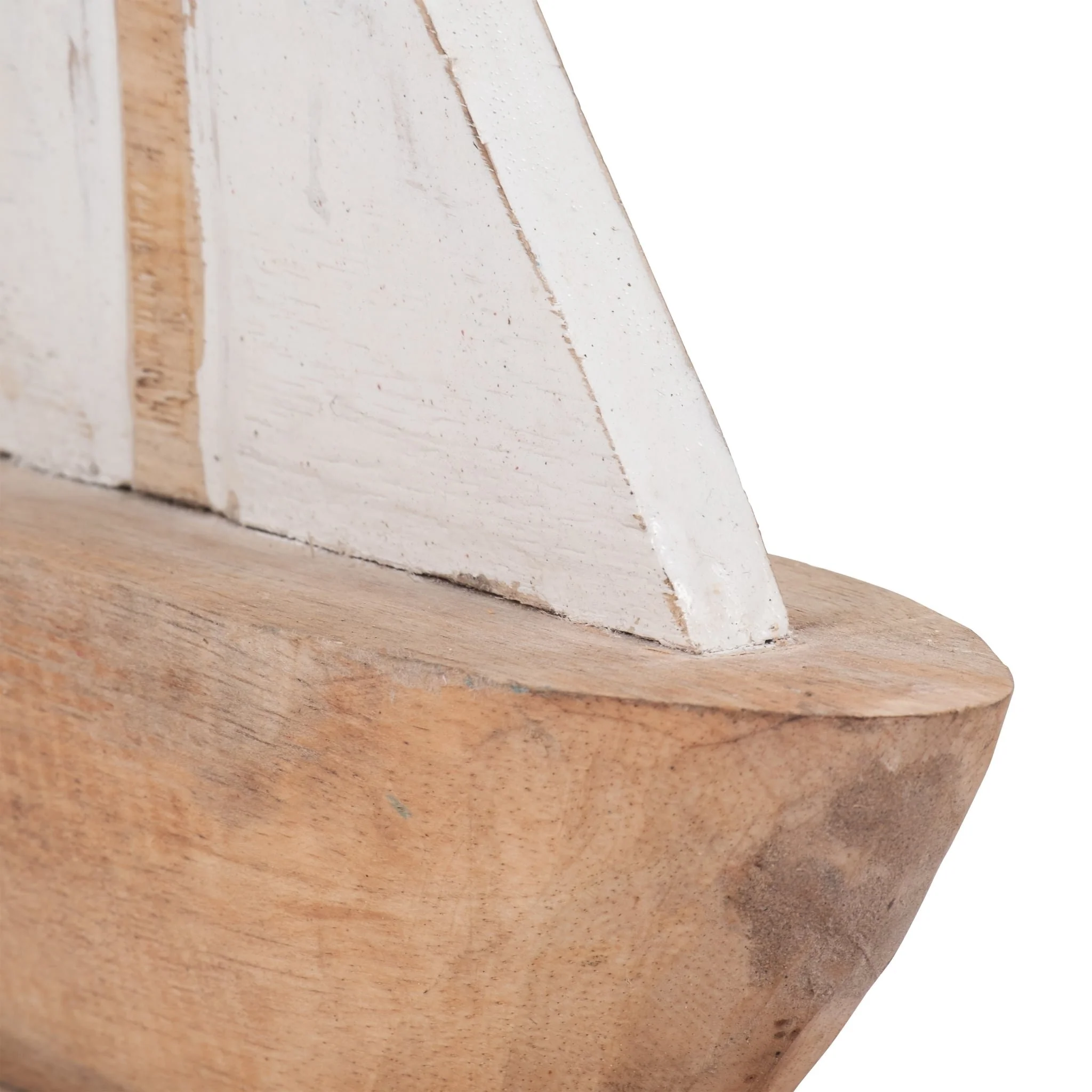 Wood, 11" Sailboat, Natural/white - Image 5