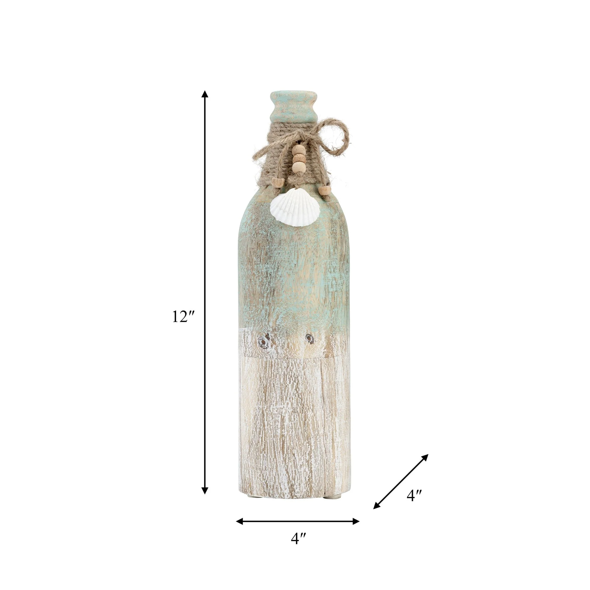 Wood, 12"h Tri-colored Bottle, Multi - Image 9