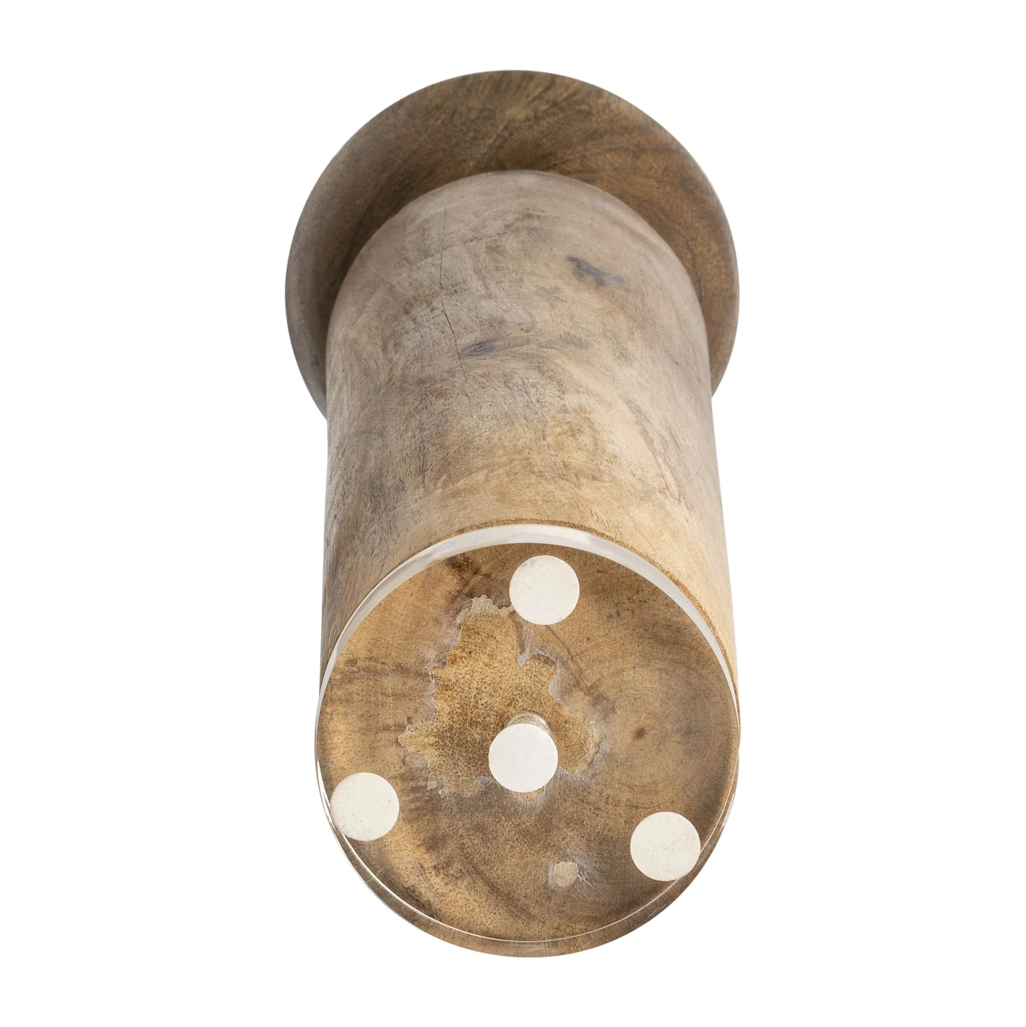 Wood, 14" Acrylic Detail Taper Candleholder, Natur - Image 5